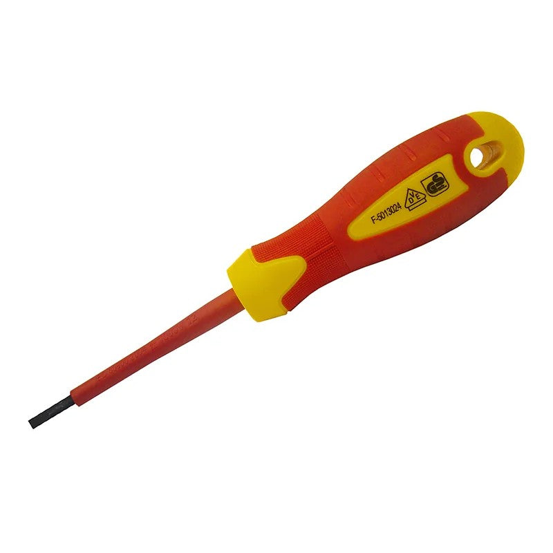 Faithfull VDE Soft Grip Screwdriver Parallel Slotted Tip 2.5 x 75mm - FAISDVDE25