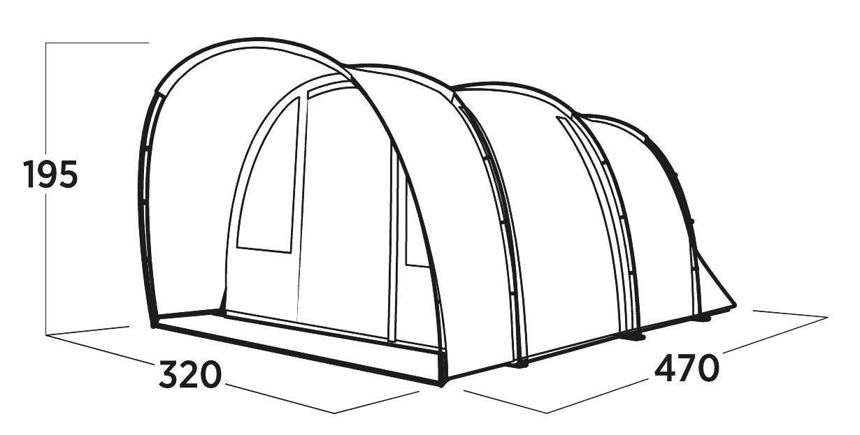 Easy Camp Skarvan 5 Pole Tent Blue 5 Person