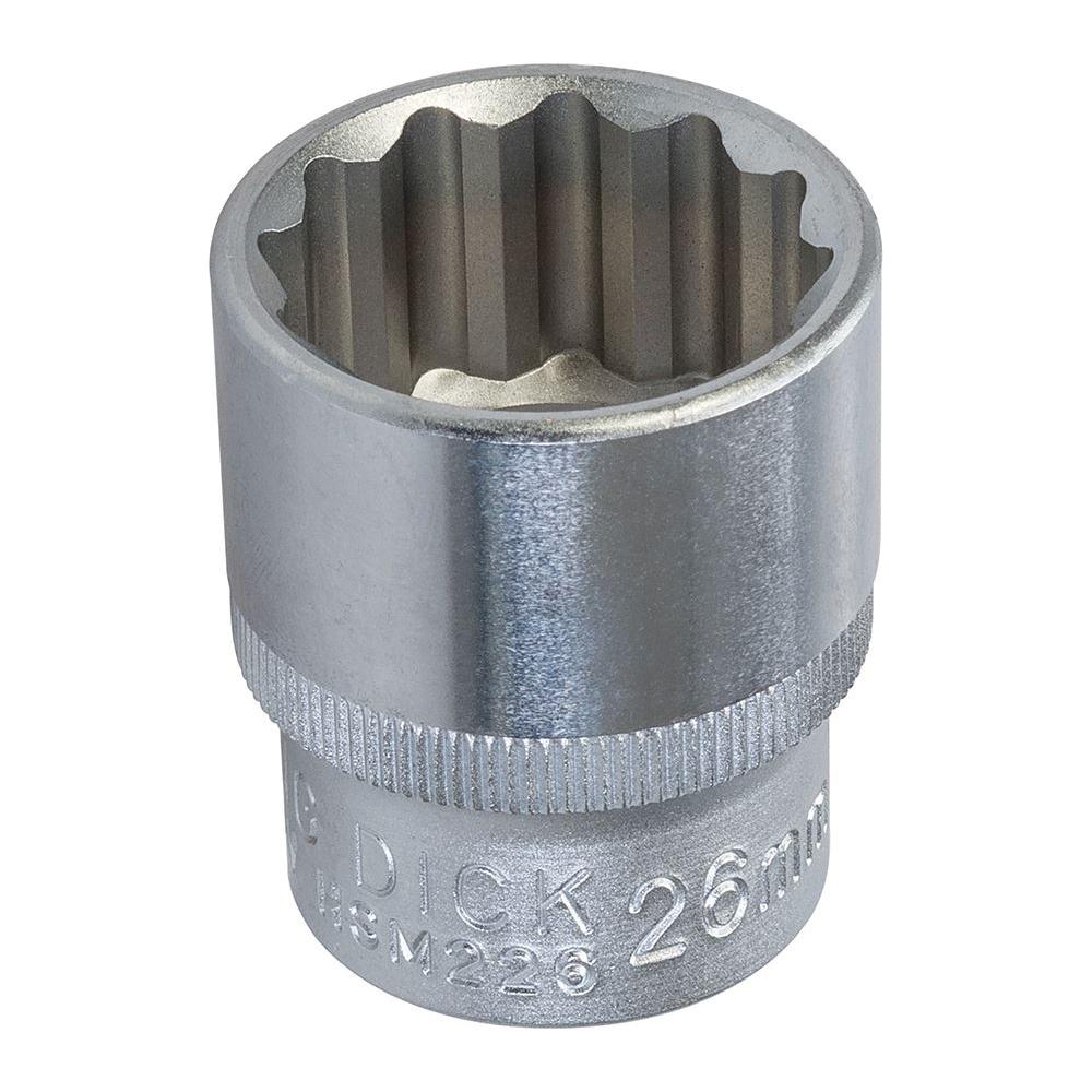 King Dick Socket SD 1/2" Metric 12pt 26mm