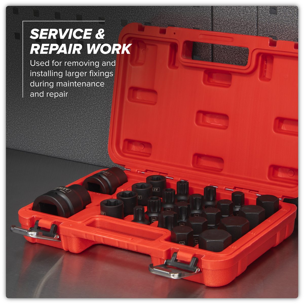 Sealey Impact Socket & Bit Set 23 Piece 3/4"Sq & 1"Sq Drive