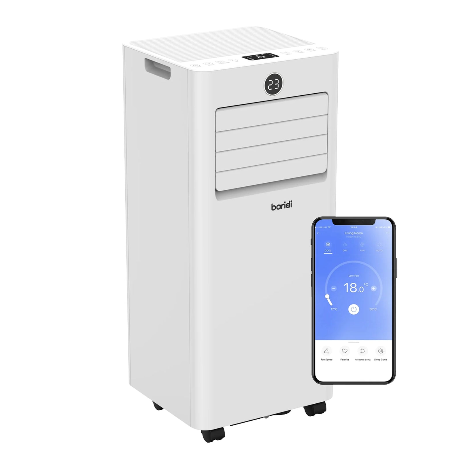 Baridi 5-in-1 Portable Air Conditioner DH414 9000Btu/hr
