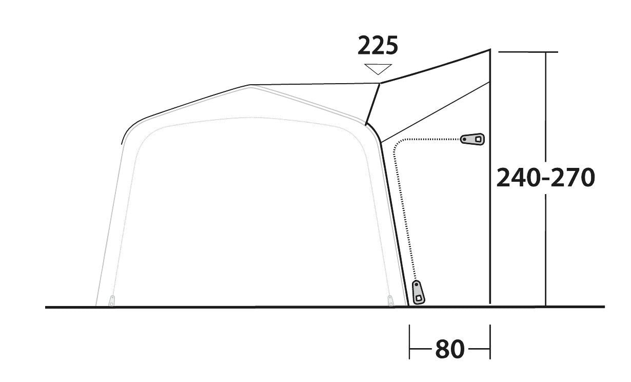 Outwell Tall Connection Jonesville 290/440SA Awning Green