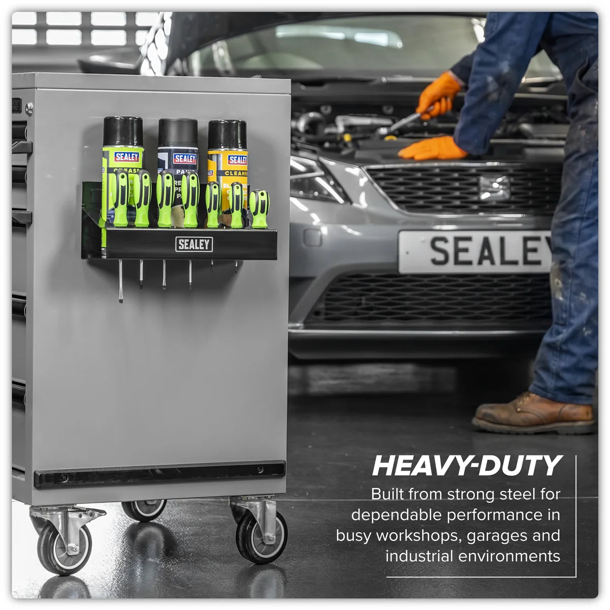 Sealey Magnetic Spray Can/Screwdriver Holder APMCH 1.38kg