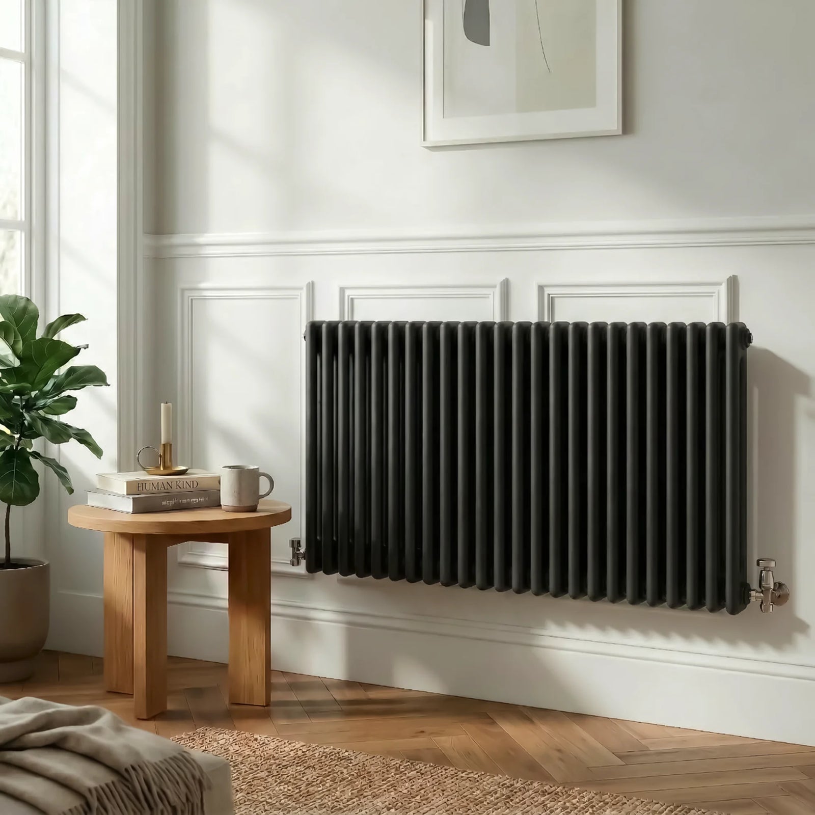 Baridi Horizontal Radiator 600 x 1147mm - Black