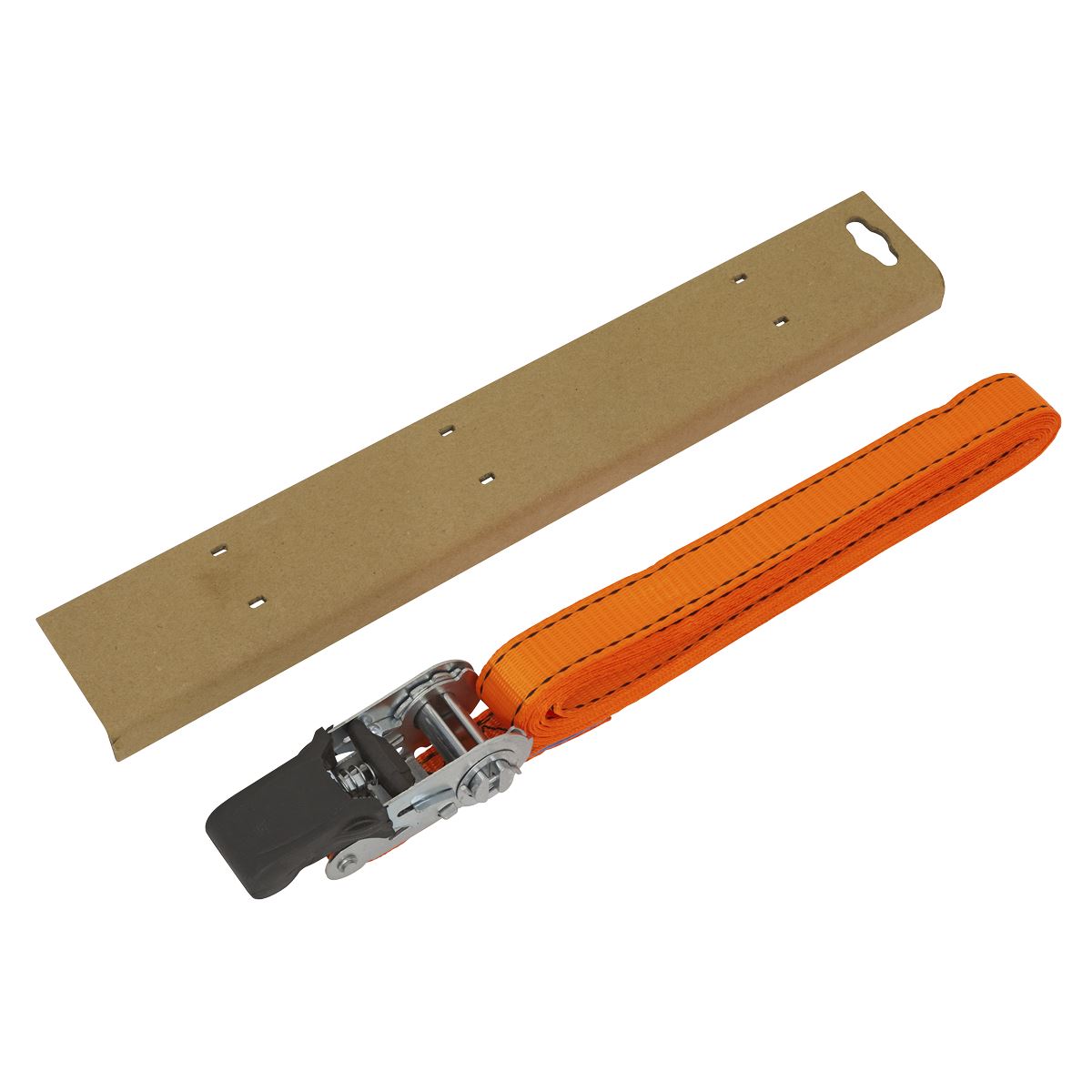Sealey Ratchet Tie Down 25mm x 5m Polyester Webbing With Corner Protector 600kg