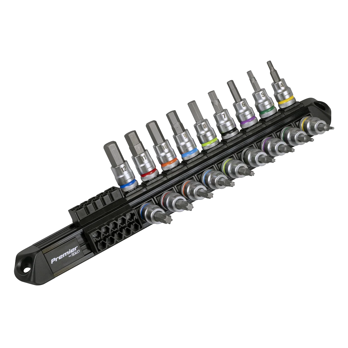 Sealey Premier Platinum Socket Bit Set 18 Piece 3/8" Drive AK6252