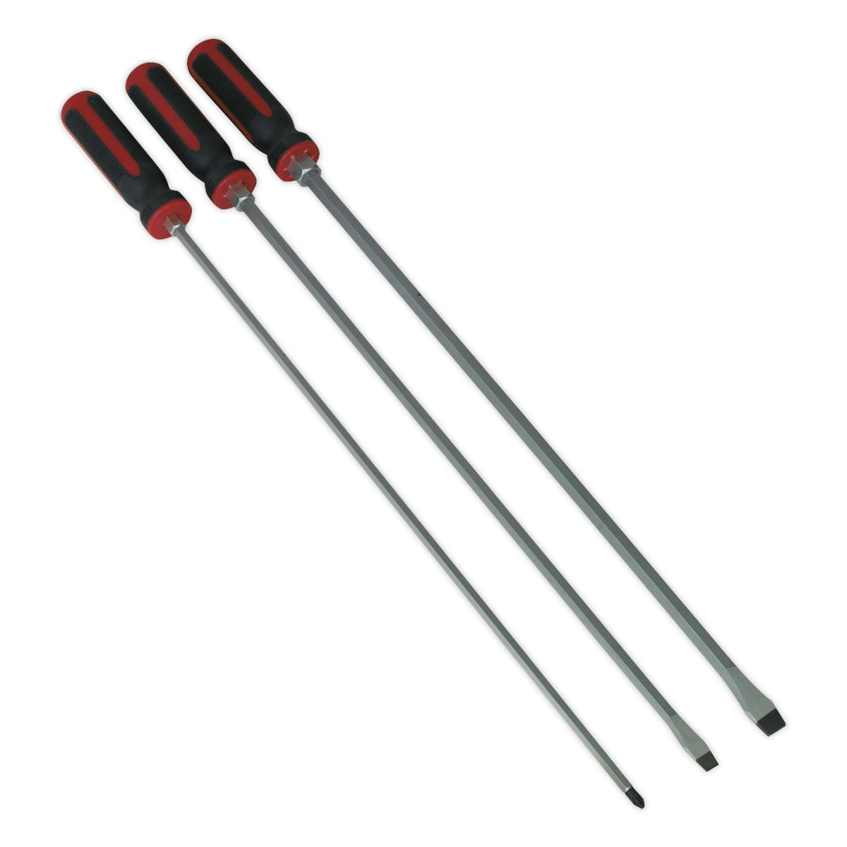Sealey Screwdriver Set 3pc 450mm Hammer-Thru AK4906