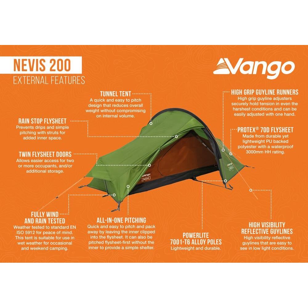Vango Nevis 200 Tent Pamir Green