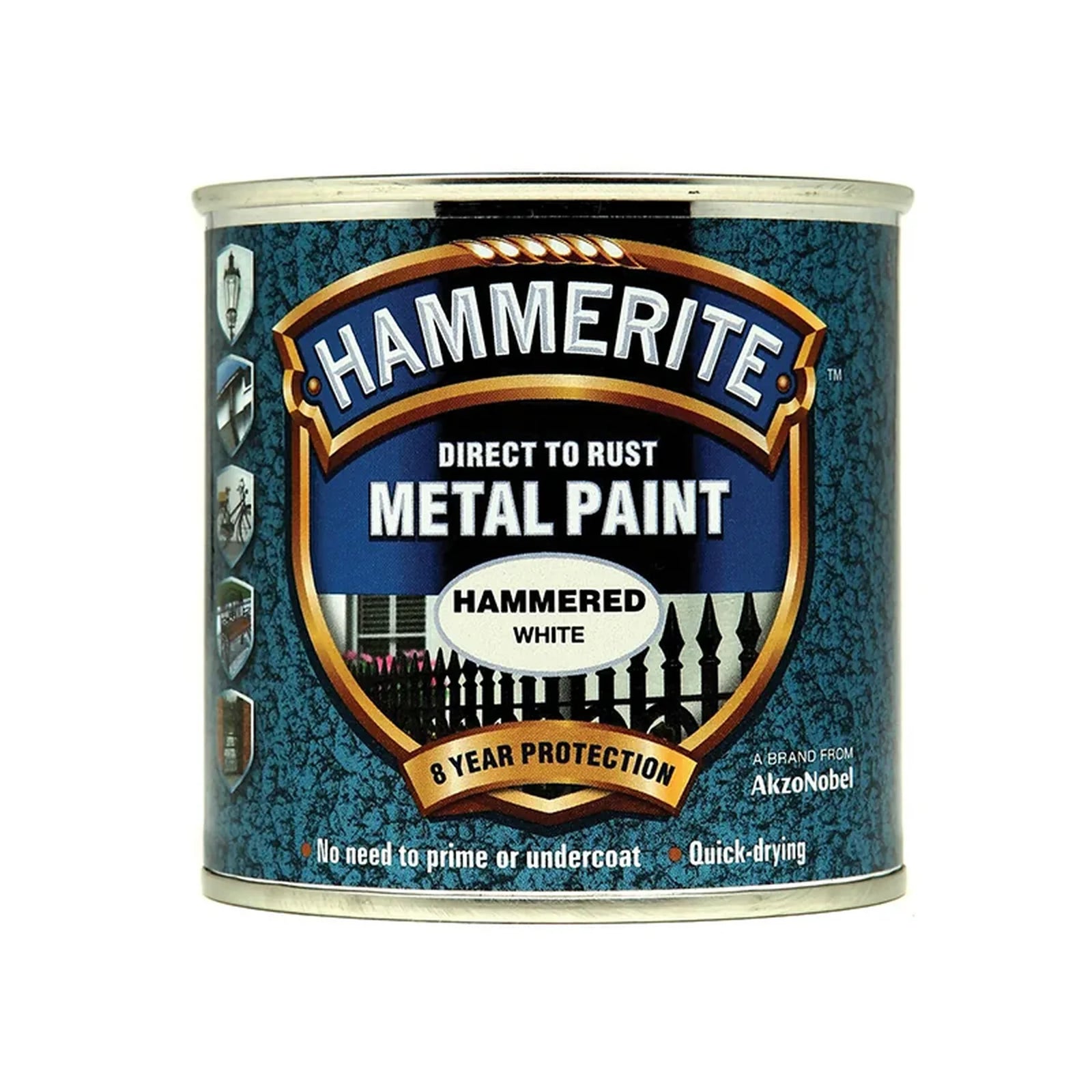 Hammerite Direct To Metal Hammered Paint 250ml White