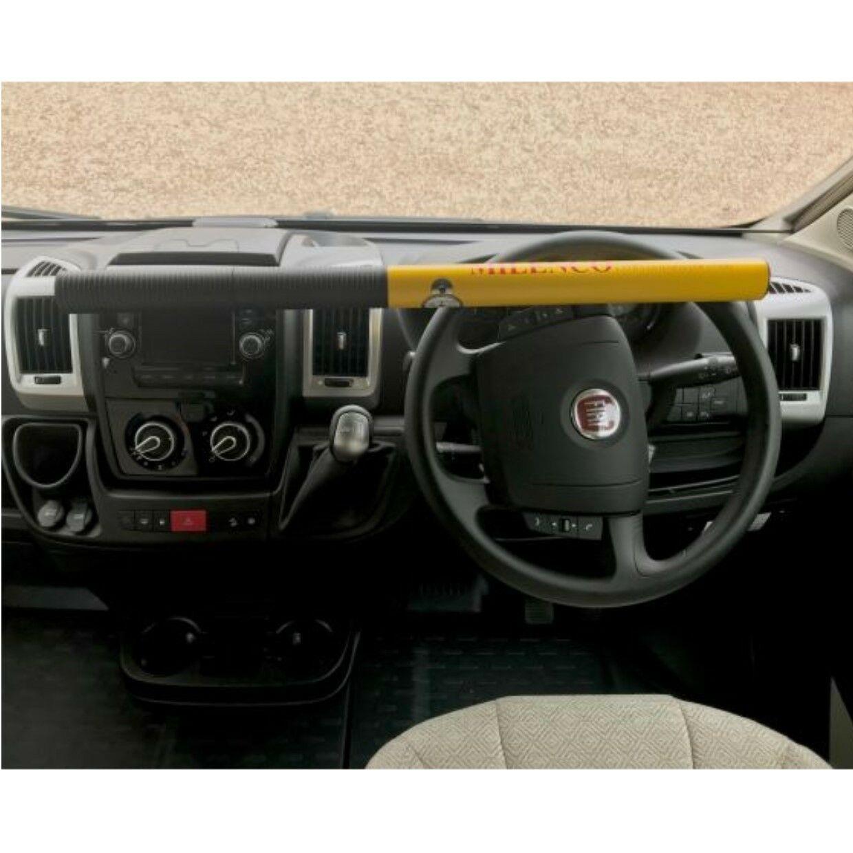 Milenco Commercial Motorhome Van High Security Steering Wheel Lock 0512 Yellow