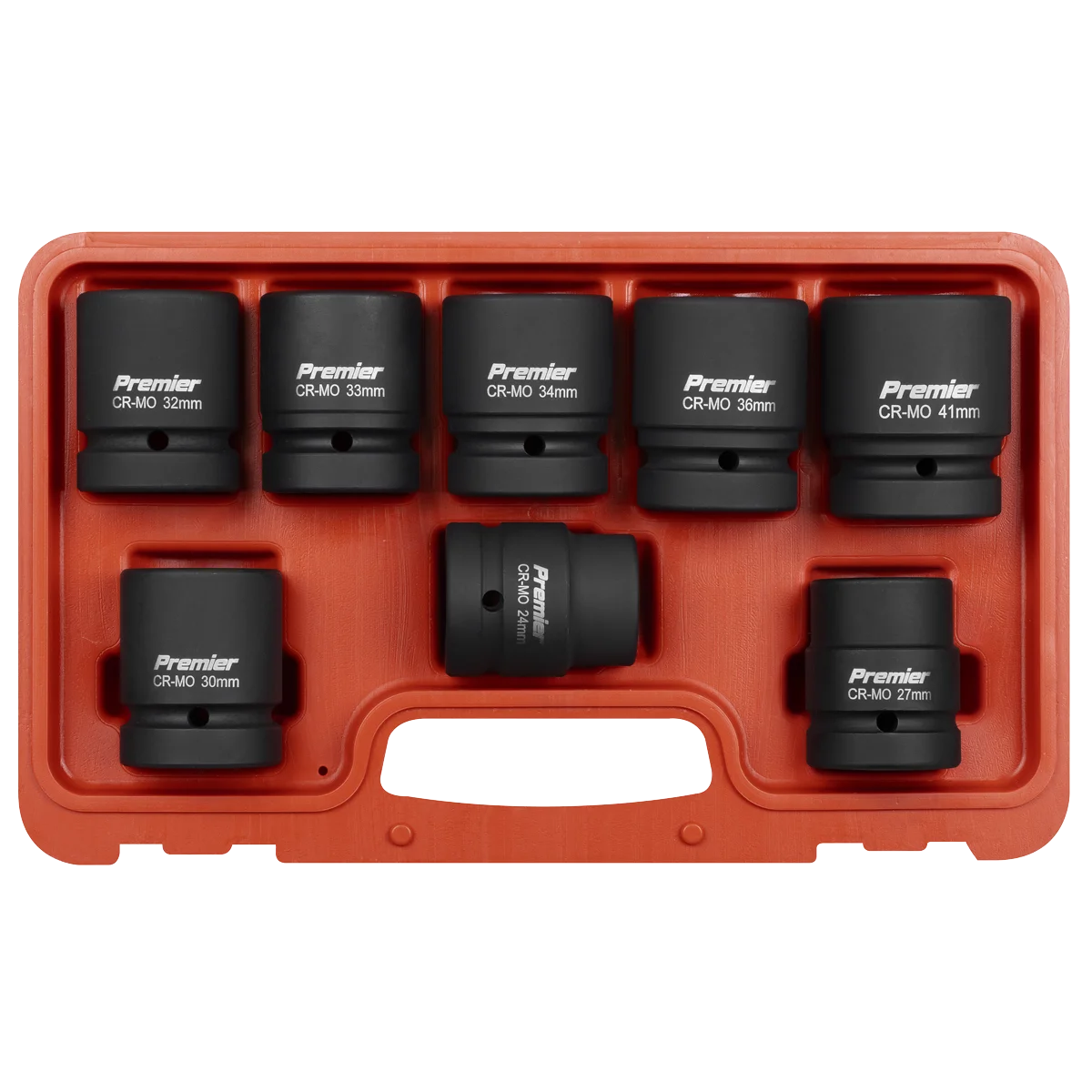 Sealey Premier Impact Socket Set 1"Sq Drive 8 Piece - Chrome Molybdenum
