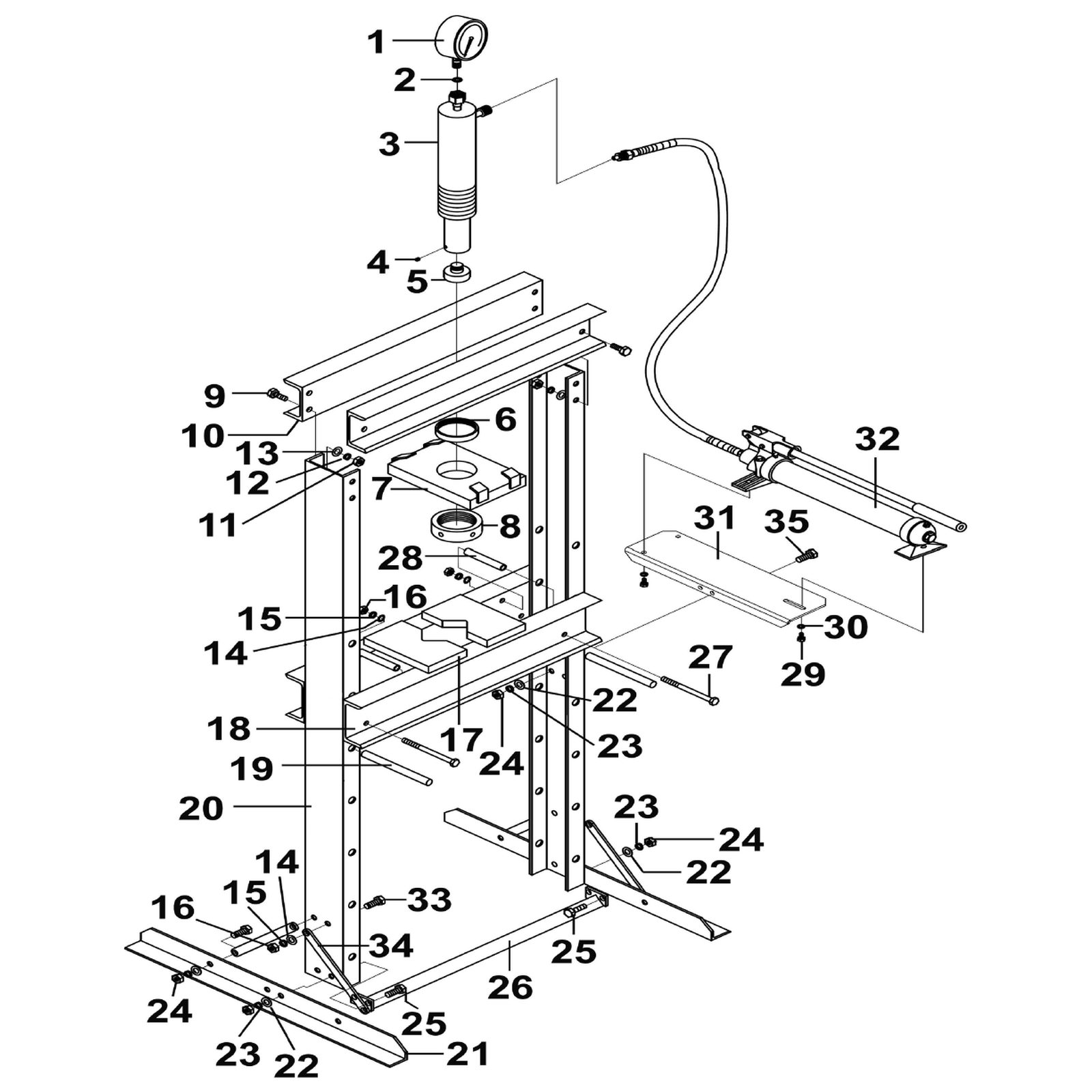 Sealey Table Support Pin YK20F-V6-10