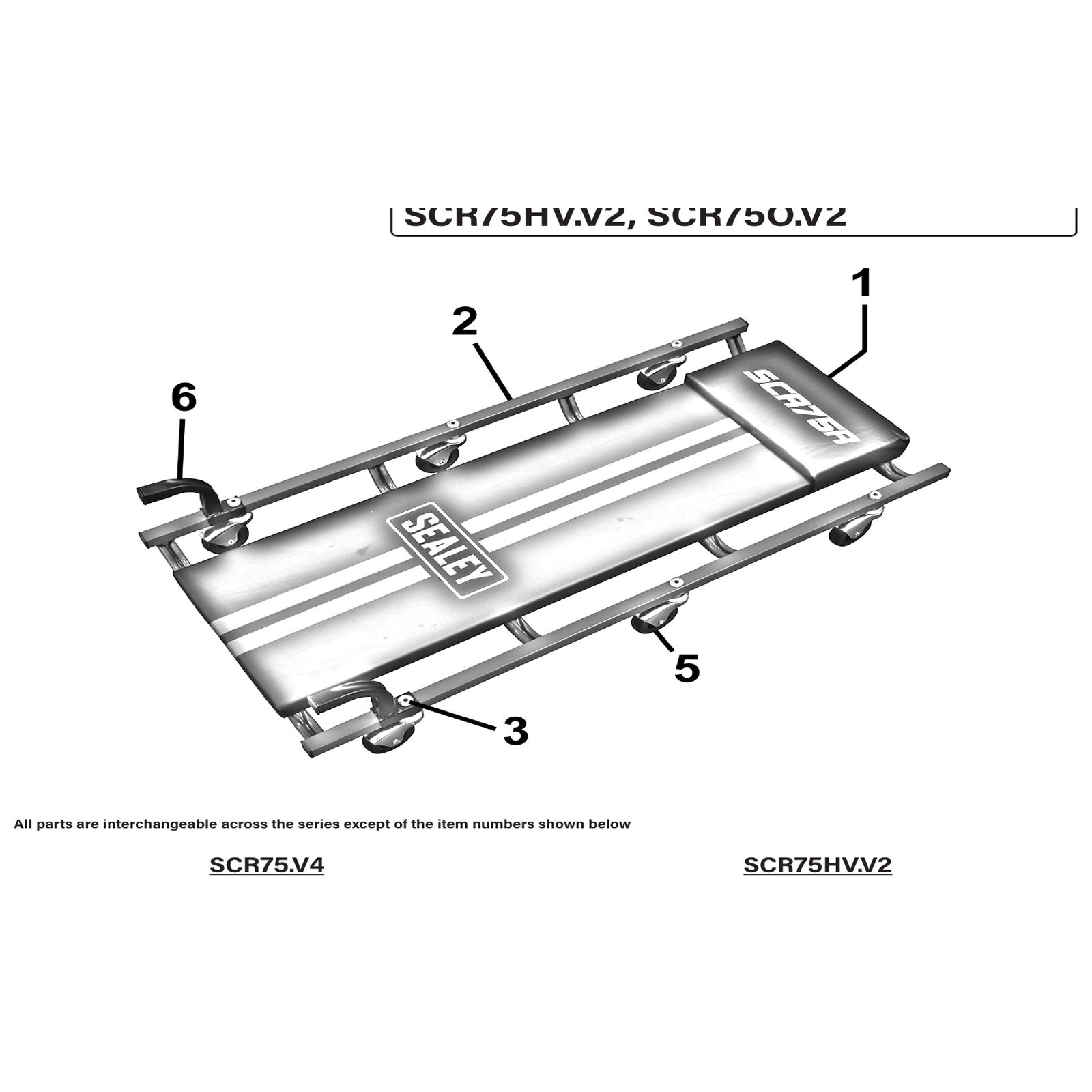 Sealey Main Frame (Red) SCR75.V3-02