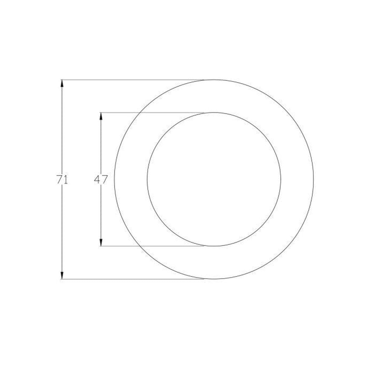 Lock Ring Metal Black � 71Mm Diameter