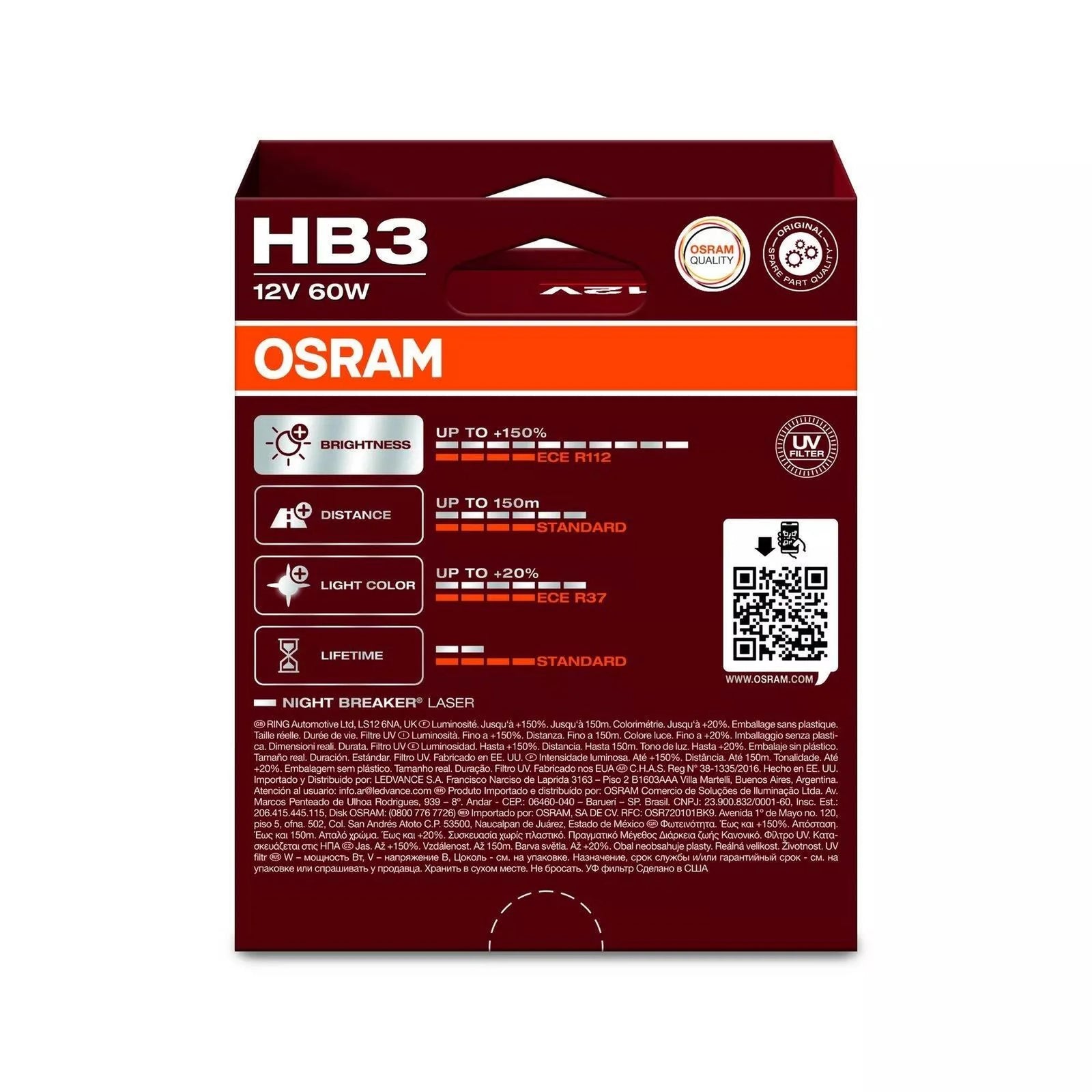 9005NL-2HB 60W 12V P20D OSRAM - 9005NL-2HB