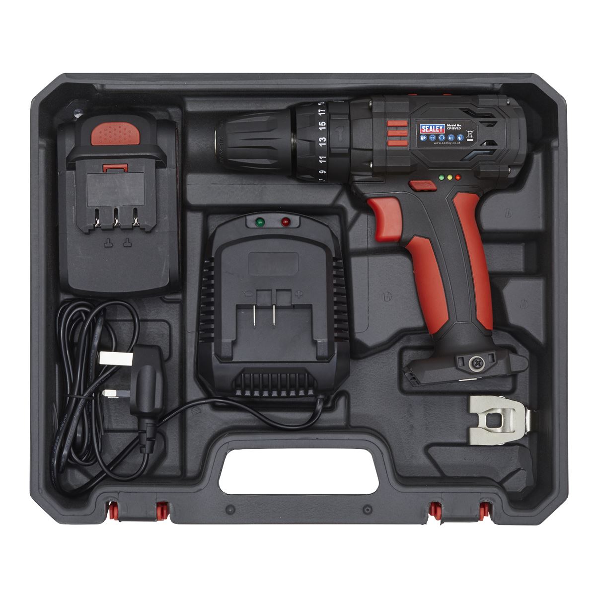 Sealey 18V10mm Cordless Combi Drill CP18VLD