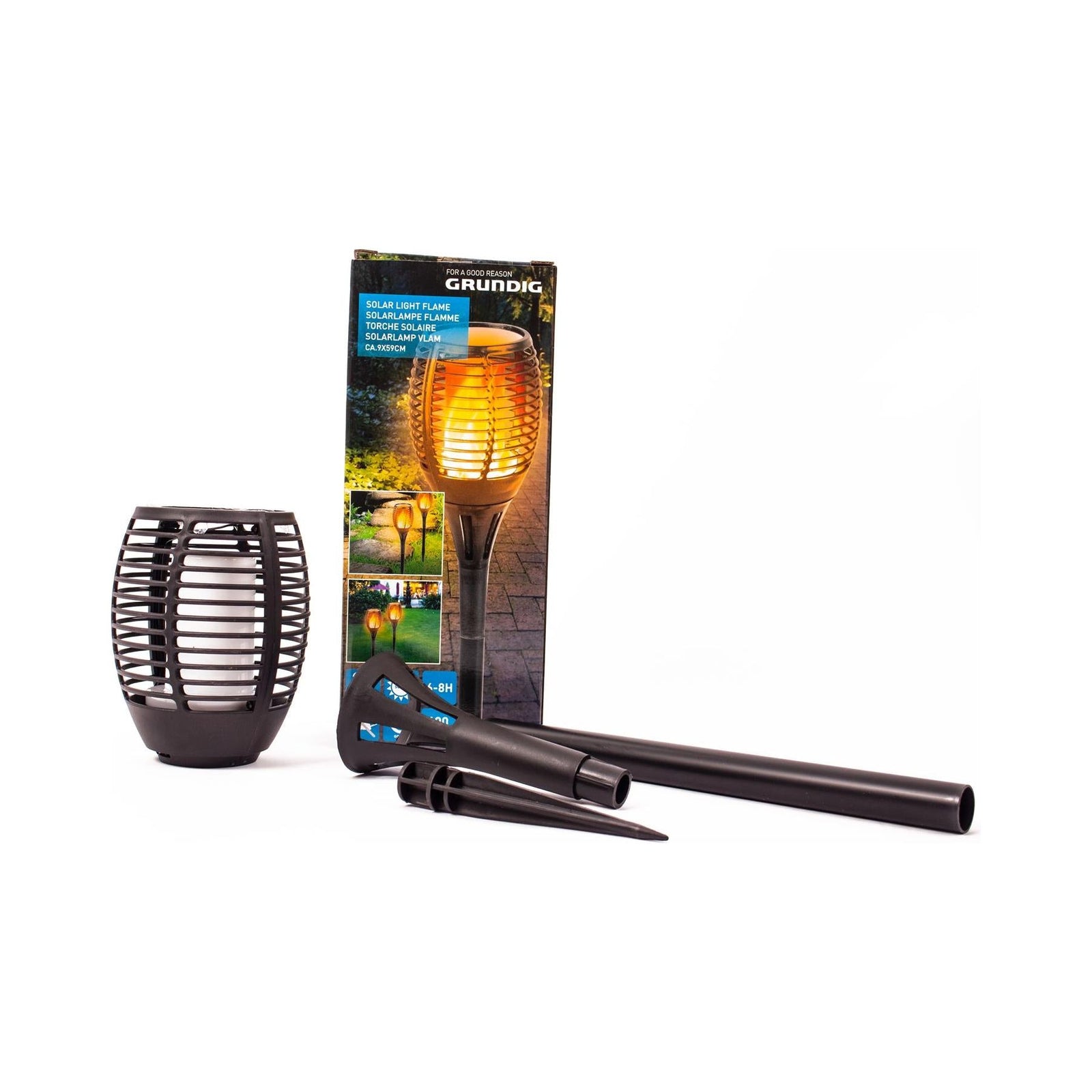 30 LED Flame Solar Torch Light Waterproof Flickering Dancing Path Garden Lamp