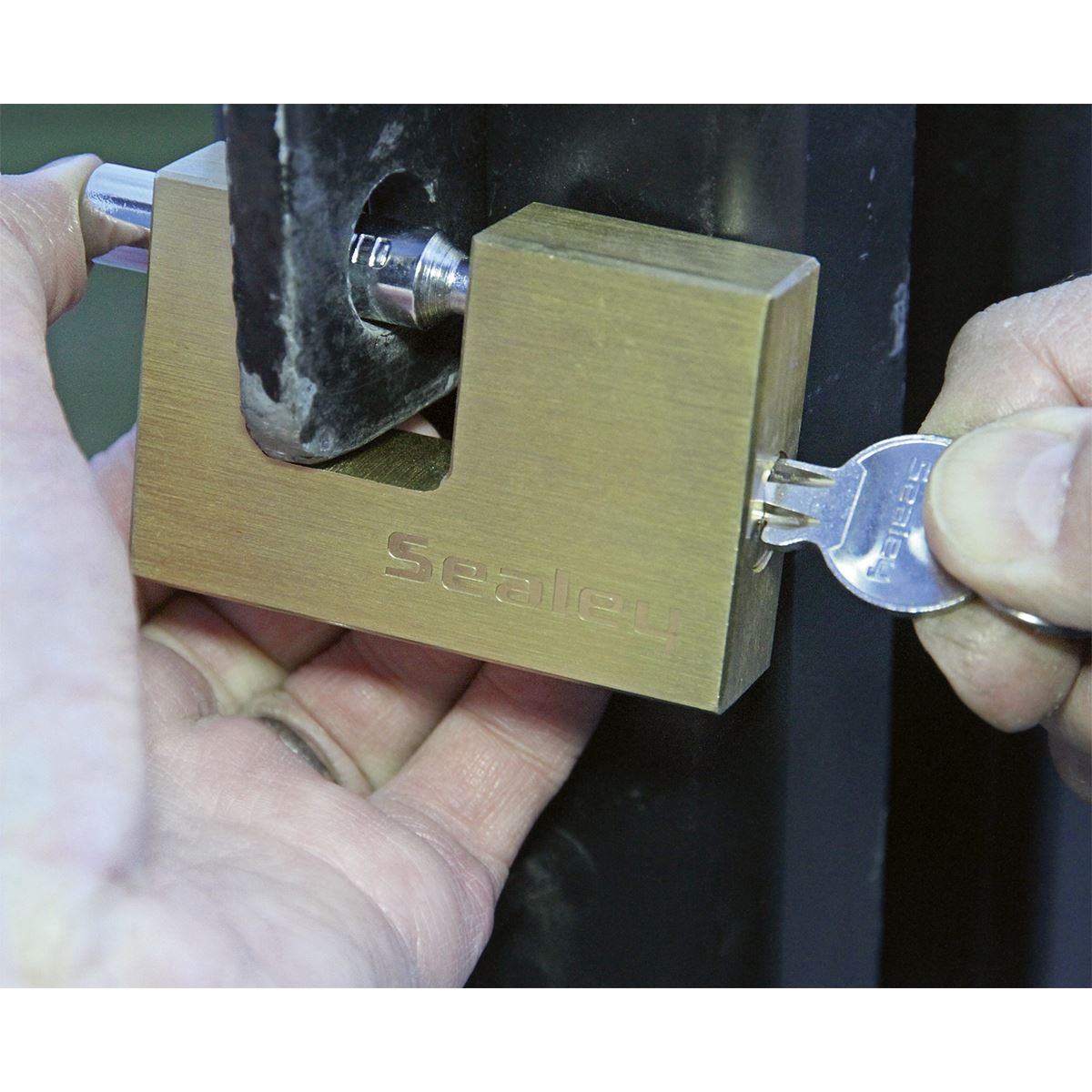 Sealey Brass Body Shutter Padlock 60mm