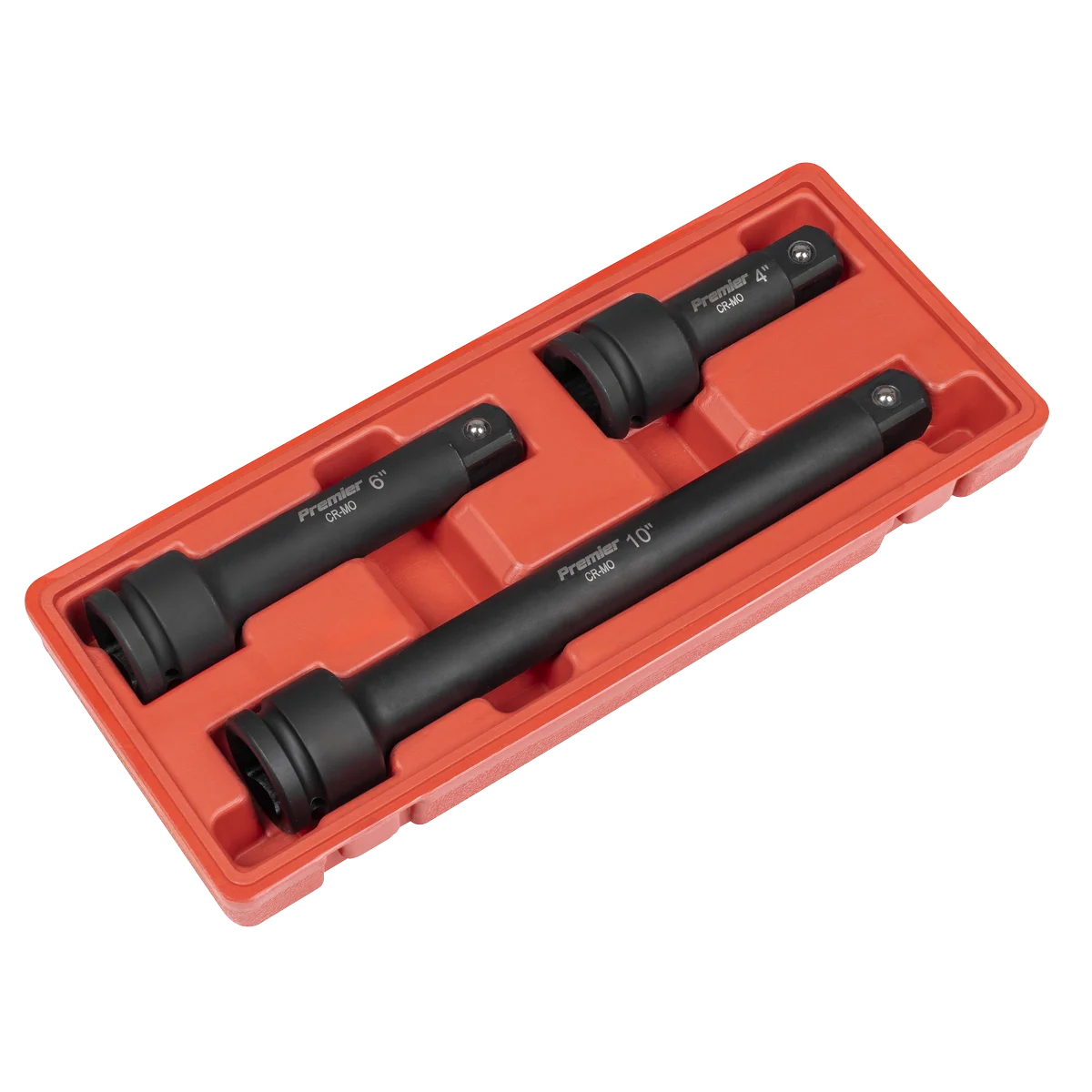 Sealey Premier Impact Extension Bar Set 3/4"Sq Drive 3 Piece