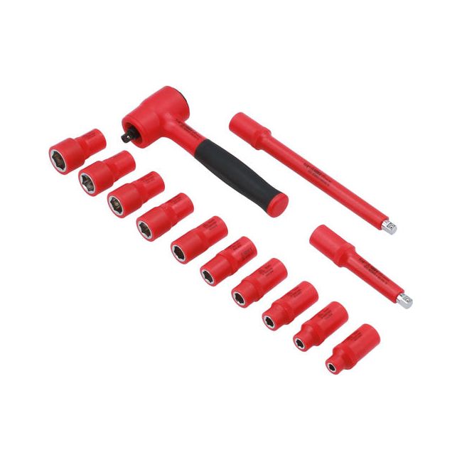 Laser Insulated Socket Set 1/4"D 13pc