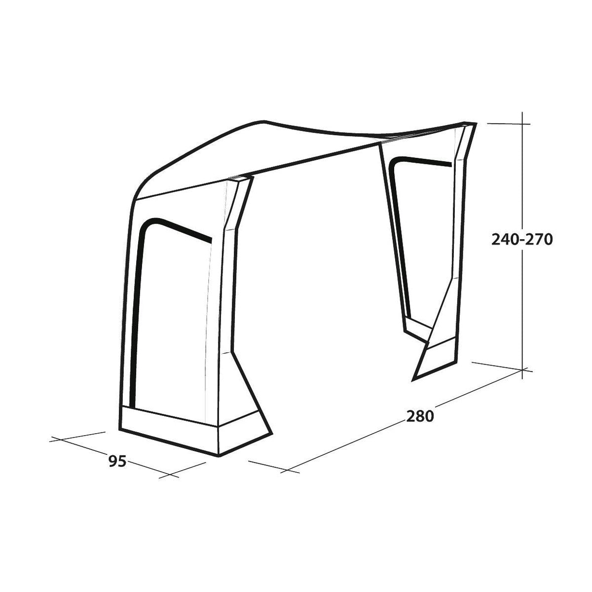 Outwell Mid/Tall Connection Park PowerAir Access zone 240-270cm
