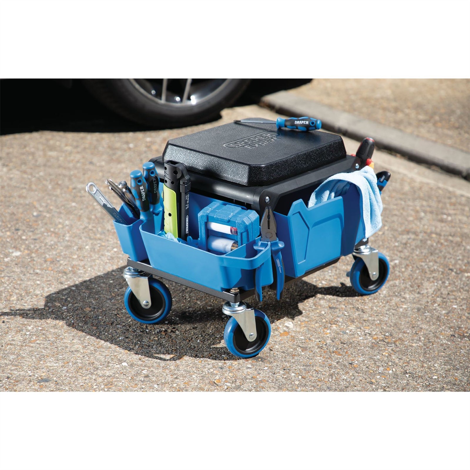 Draper Work Stool, Blue 23716
