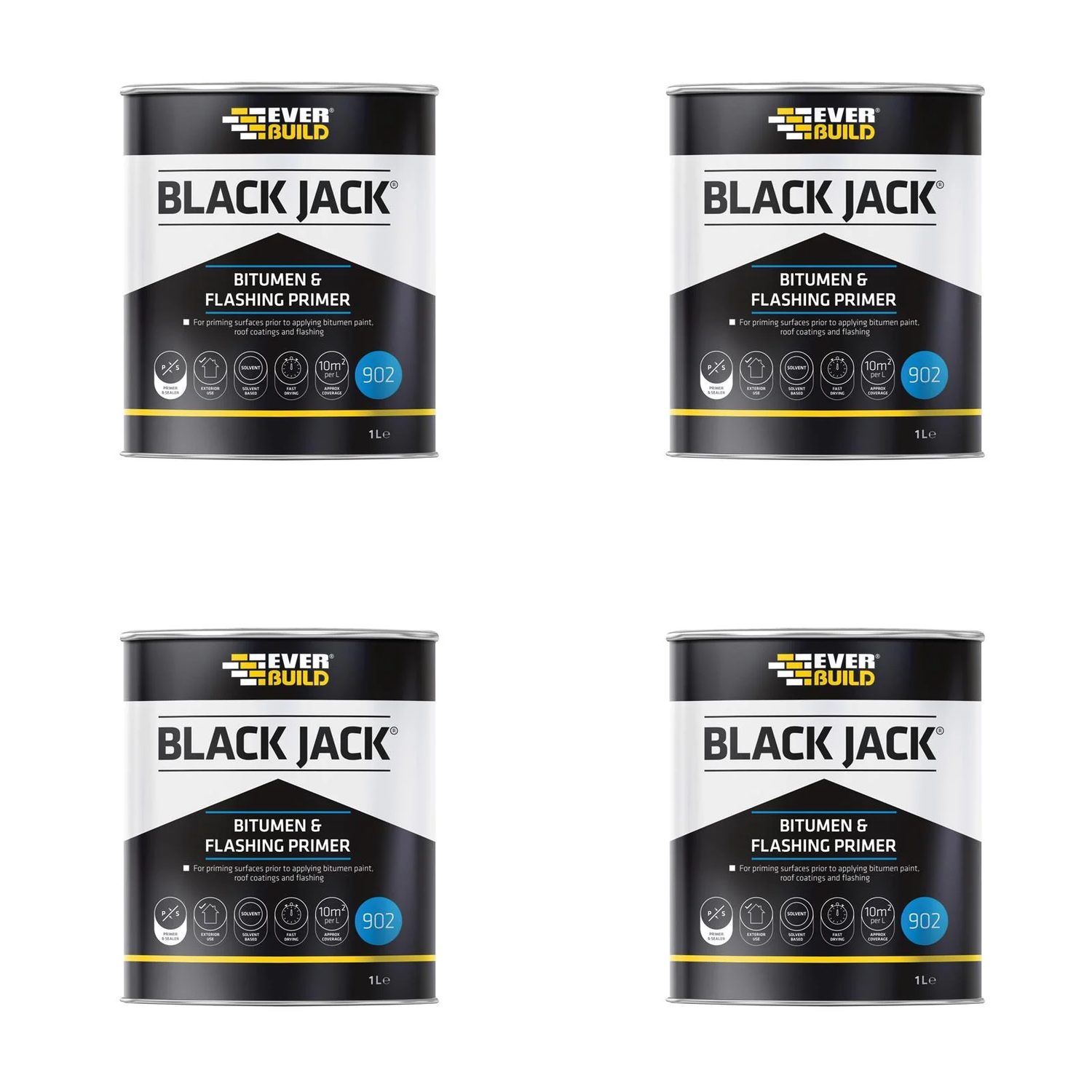 Everbuild Sika Black Jack® 902 Bitumen & Flashing Primer 1 litre - 852670