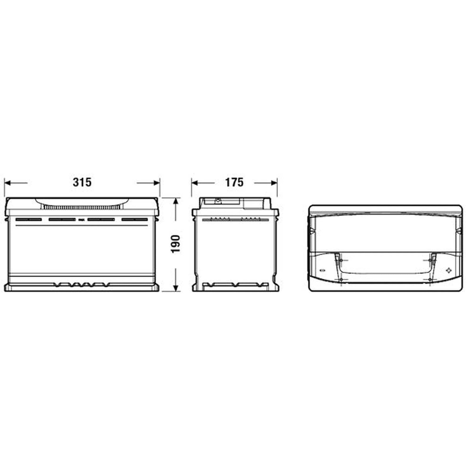 Exide Battery 12V 90Ah 720A EA900