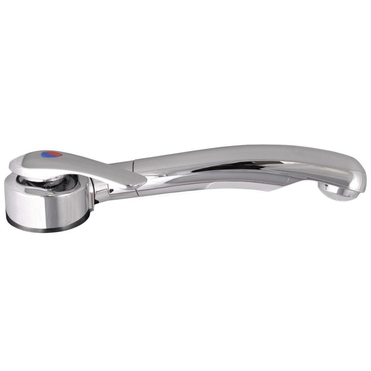Reich Twist Single Lever Mixer Tap, R/H, Chrome, 45 Degree Angle Spout, 48m