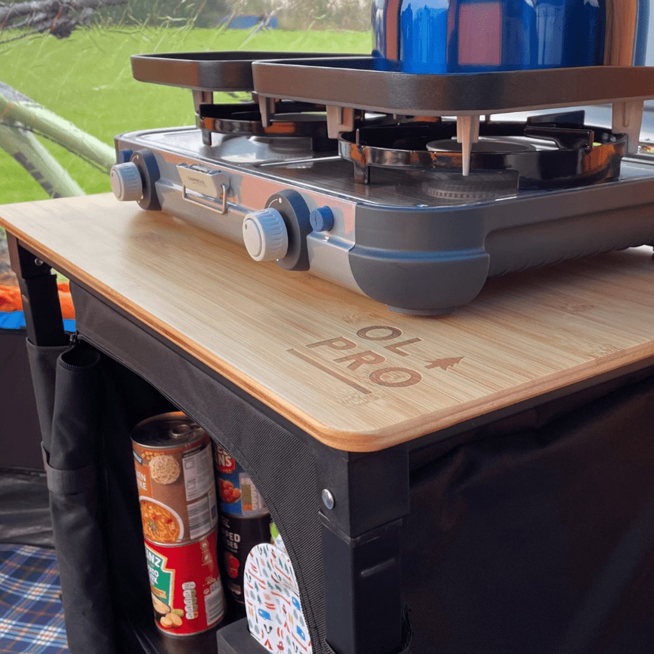 Olpro Bamboo Cooking Table 60cm x 49cm x 82cm
