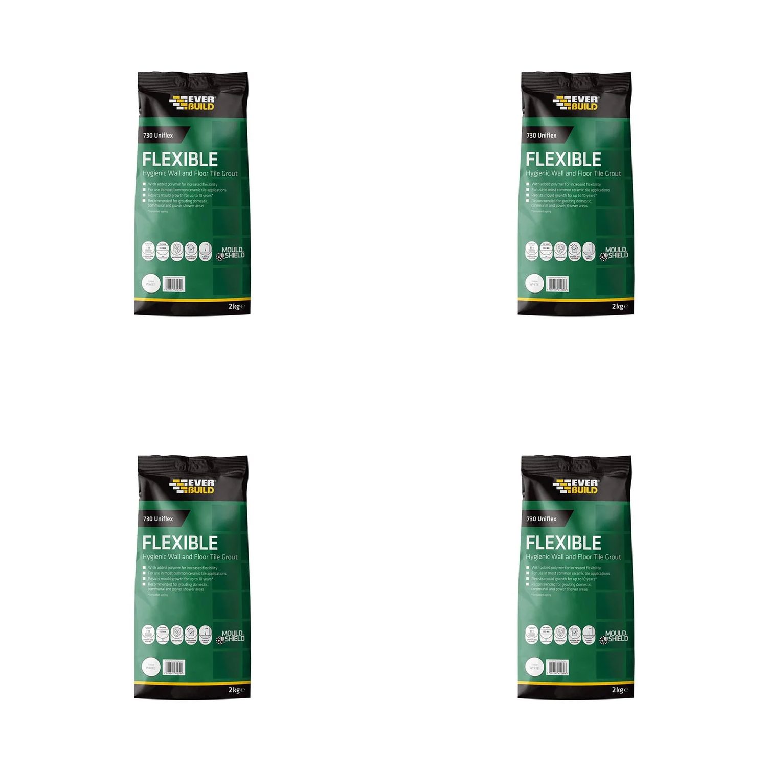 Everbuild Sika 730 Uniflex Hygienic Tile Grout White 2.5kg - 695765