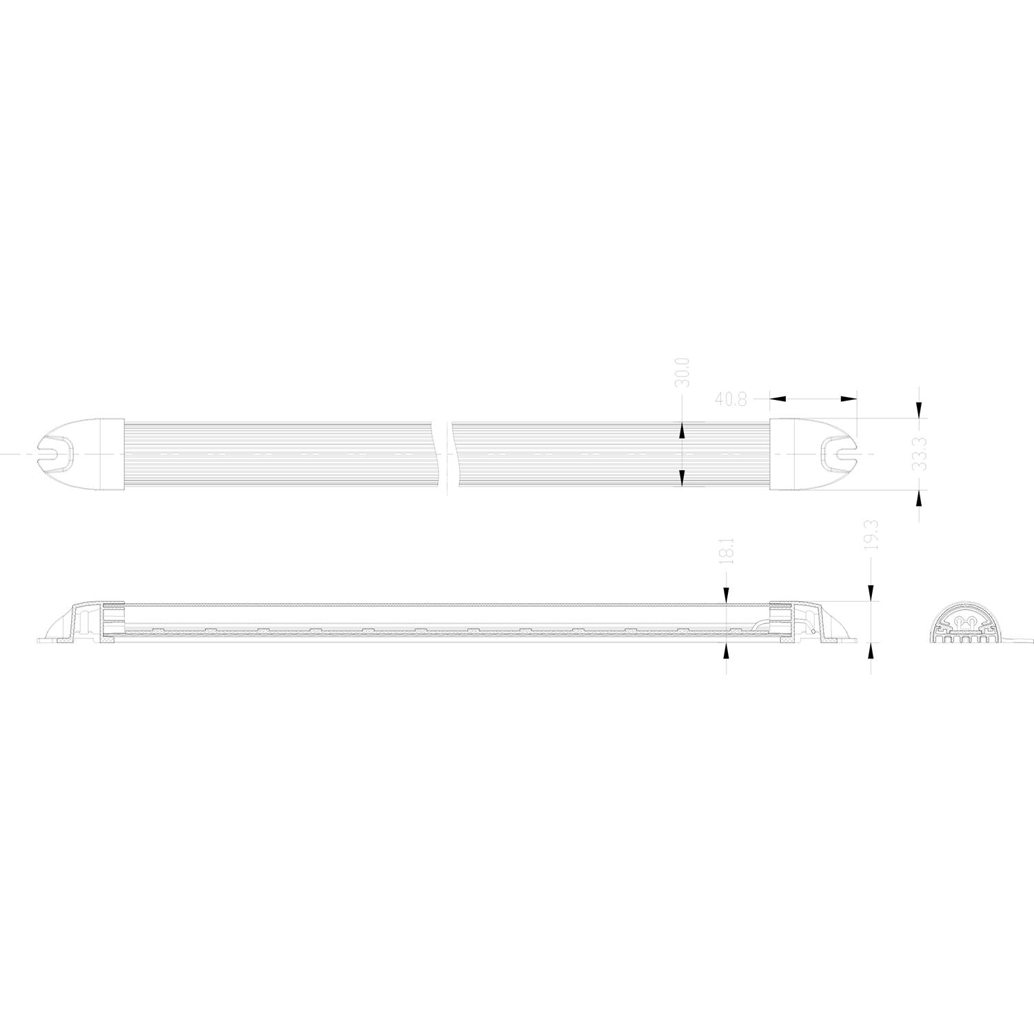 Ring Automotive RCV5013 TM Baton LED Strip Light, 600 mm