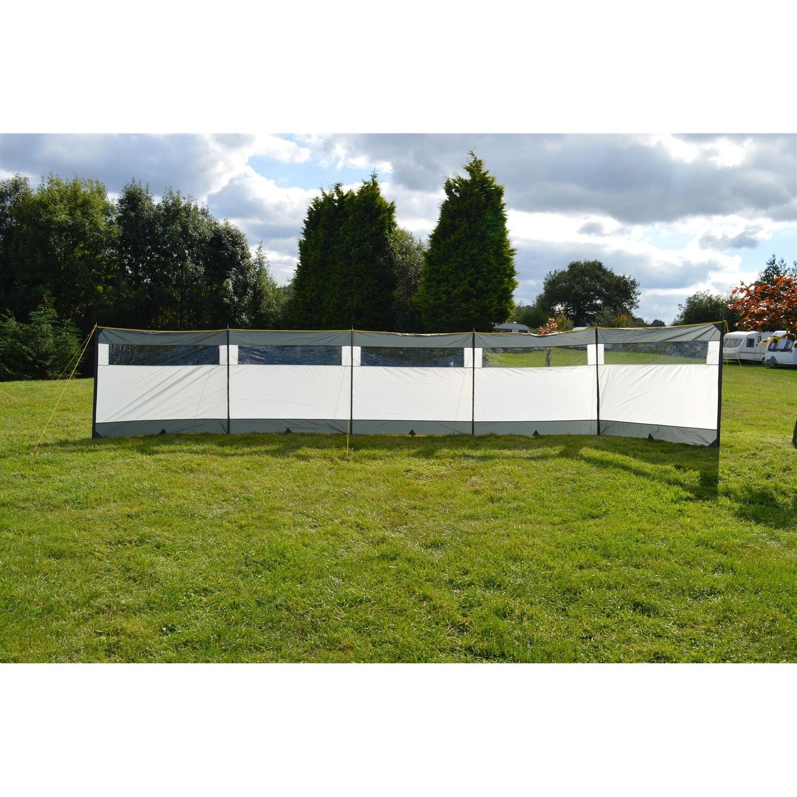 Maypole 5 Panel Steel Poled PVC Windbreak 800cm