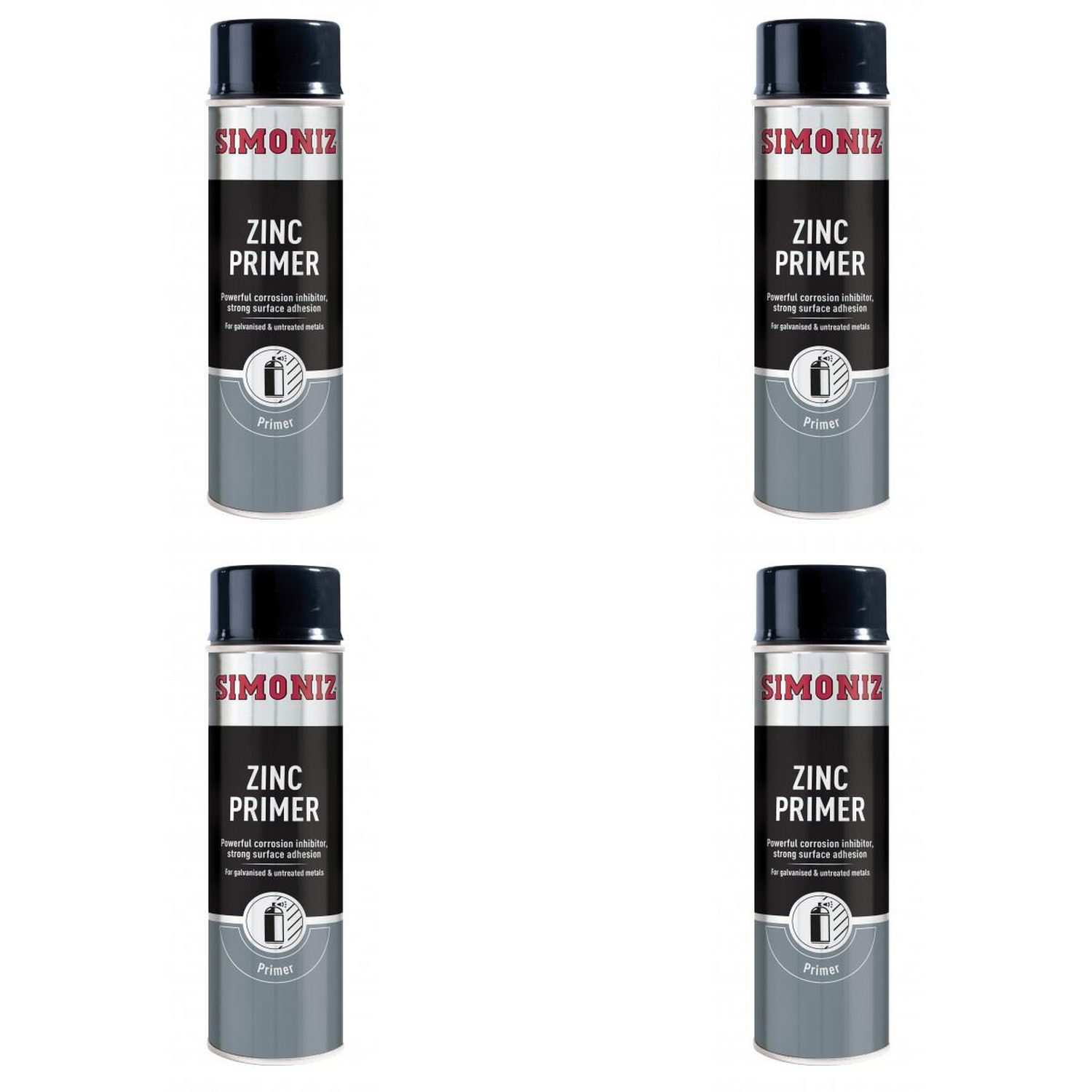 Simoniz Zinc Metal Primer Spray Paint 500ml Aerosol SIMP10D