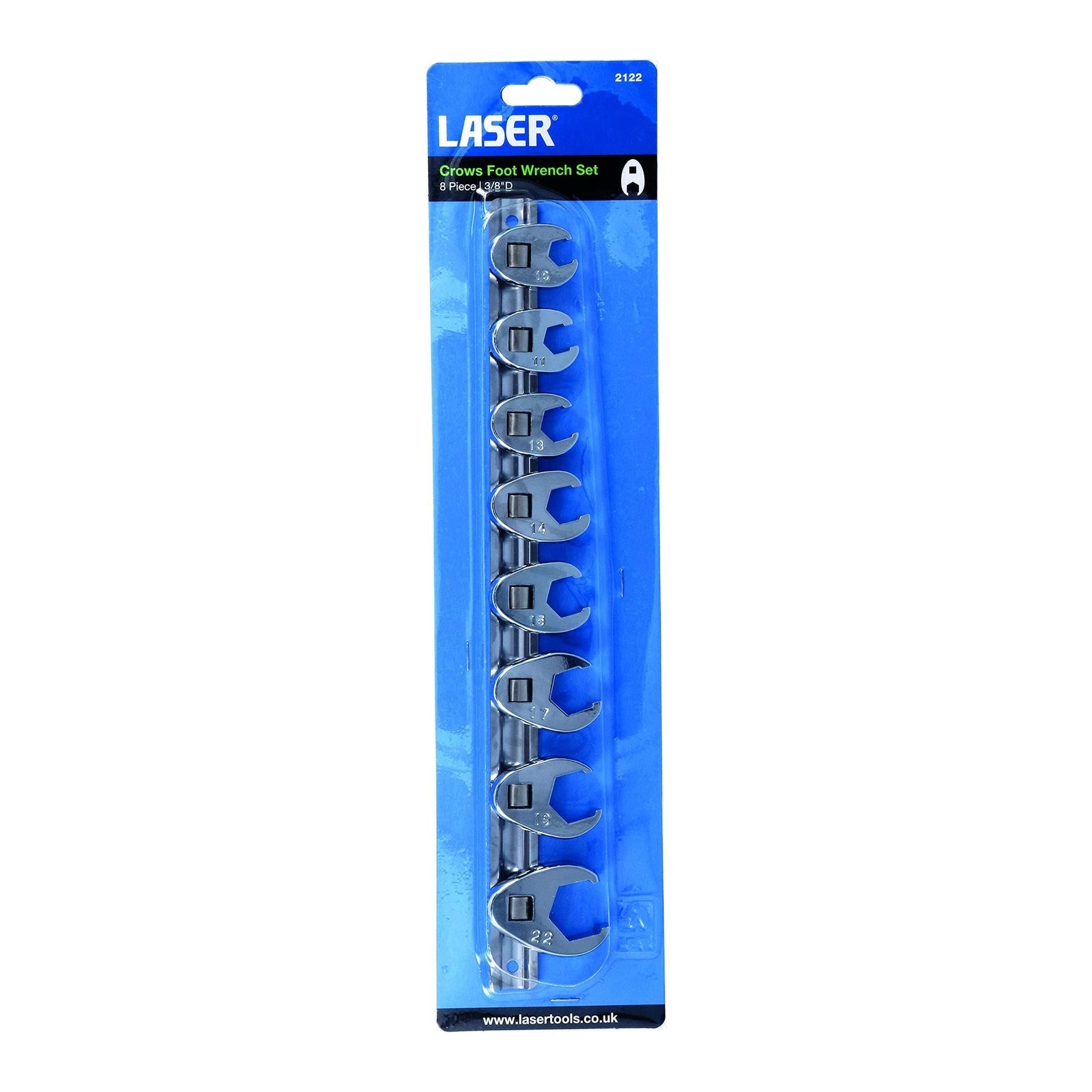 Laser Crows Foot Wrench Set 3/8"D 8pc 2122