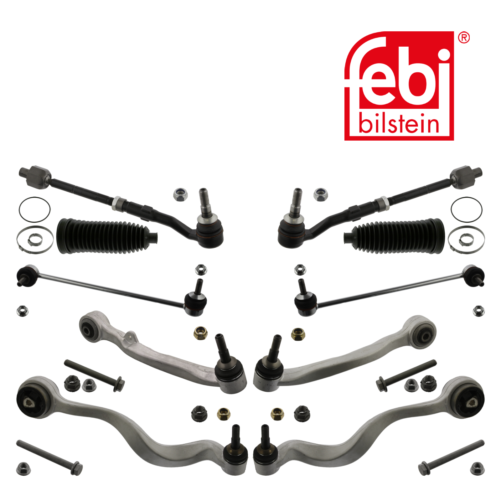 Febi Wheel Suspension Control/Trailing Arm Kit Front Right Aluminium 46318