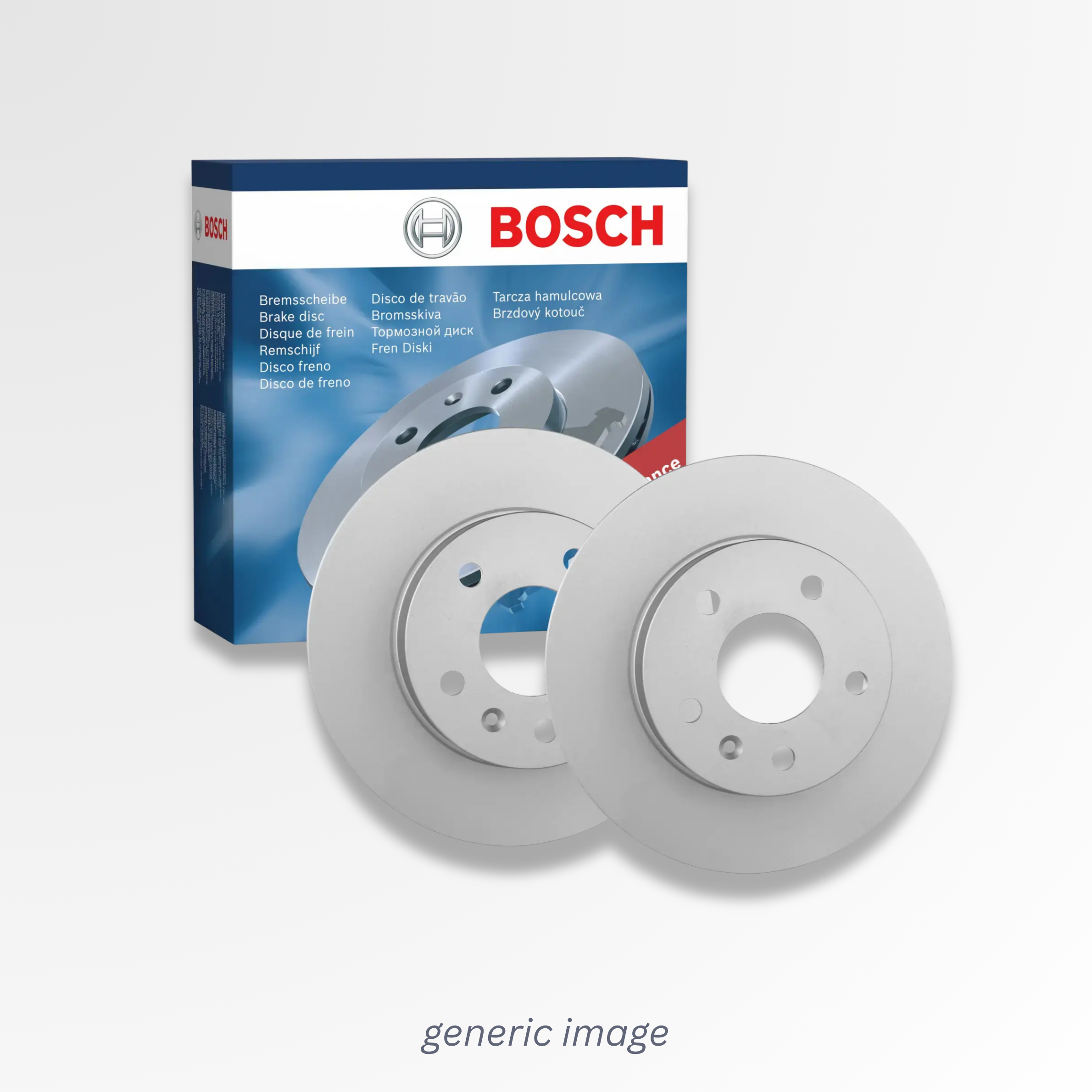 Bosch 2 x Solid Brake Discs fits Hyundai Coupe II 2001-2009 1.6 2.0 2.7