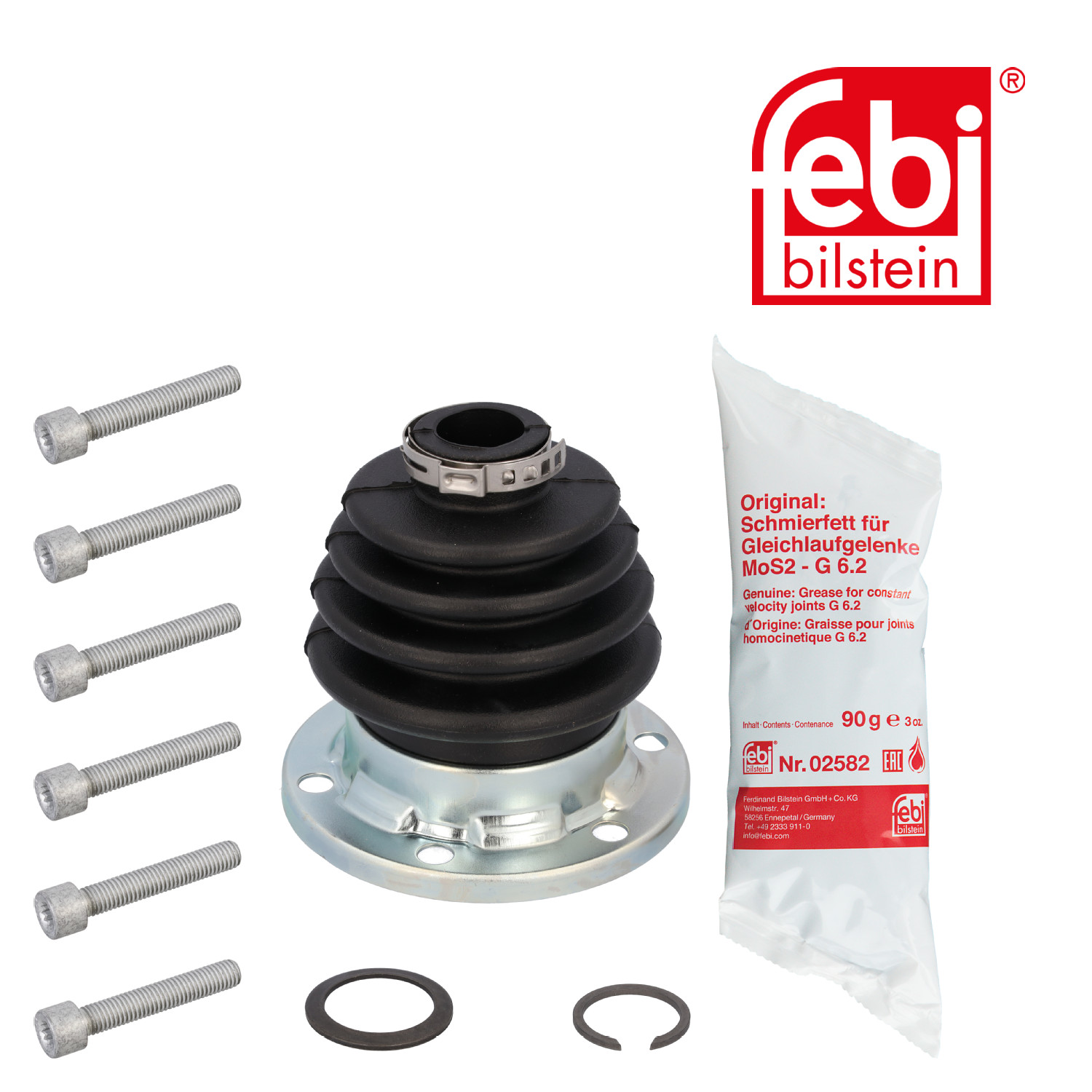 Febi Drive Shaft Bellow Kit transmission sided Rubber 08303