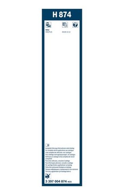 Bosch Conventional Wiper Blade 340mm — H874 fits Volvo V50 2003-2012