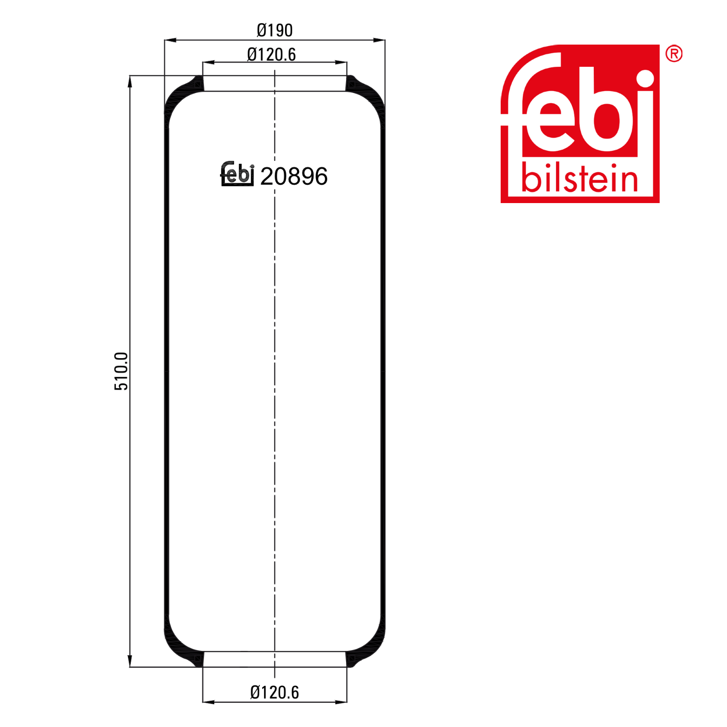 Febi Air Suspension Bellow 120mm 20896