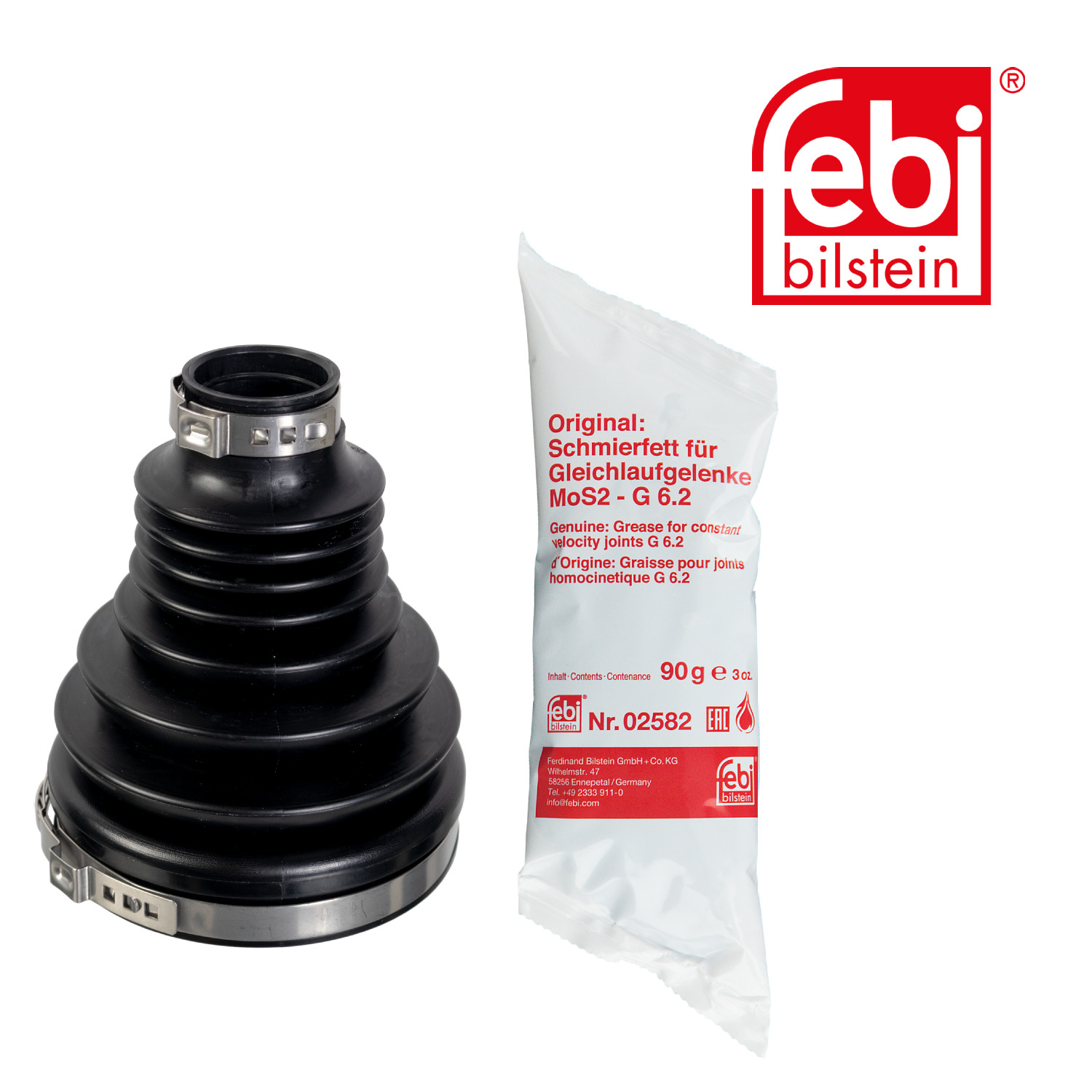 Febi Drive Shaft Bellow Kit Front Thermoplastic polyester elas 178981