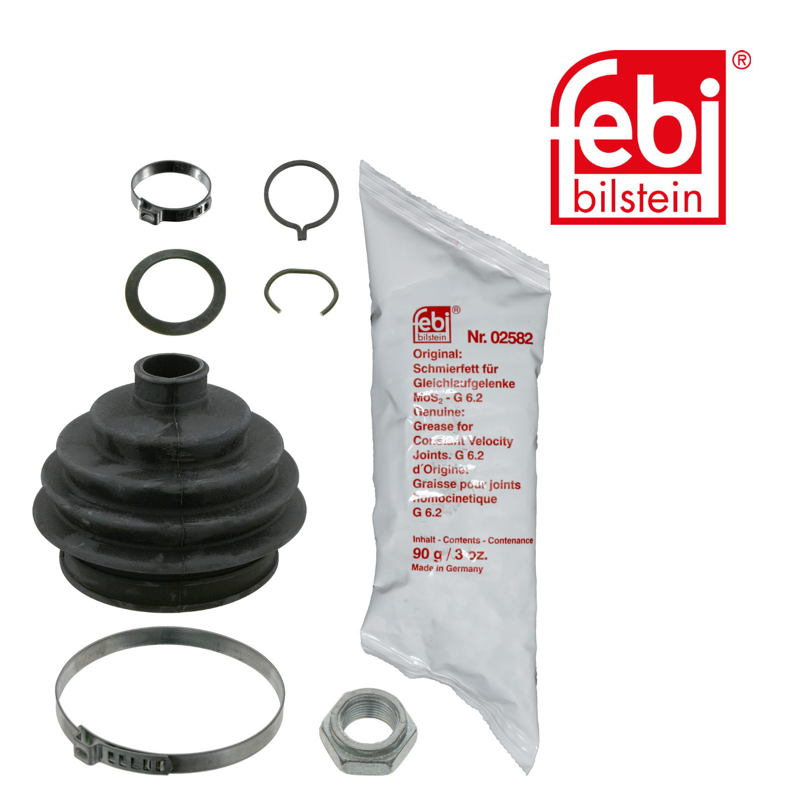 Febi Drive Shaft Bellow Kit Front Rubber 08299