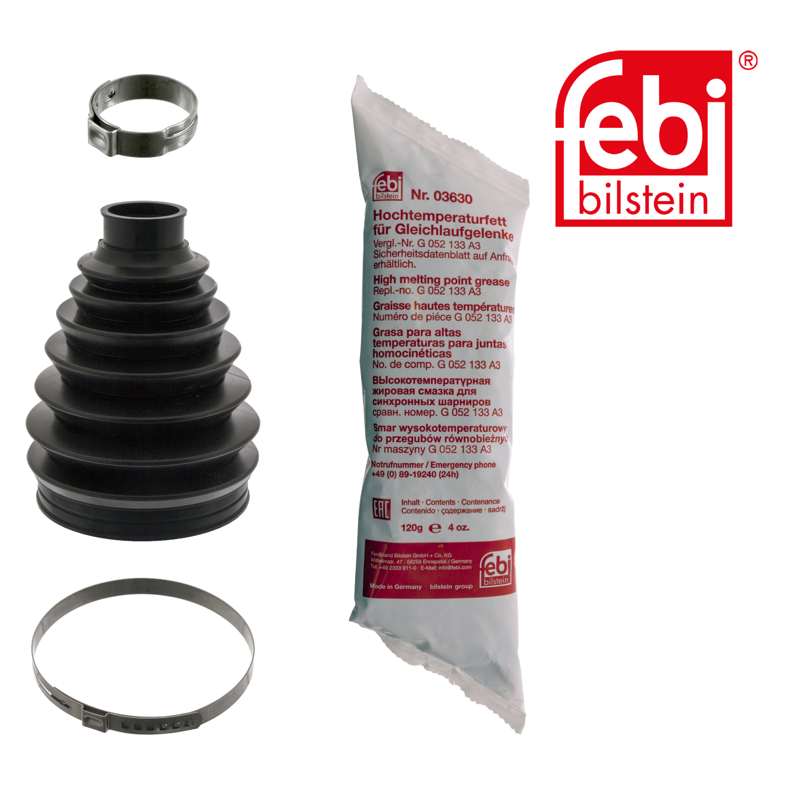Febi Drive Shaft Bellow Kit Front Thermoplast 48807