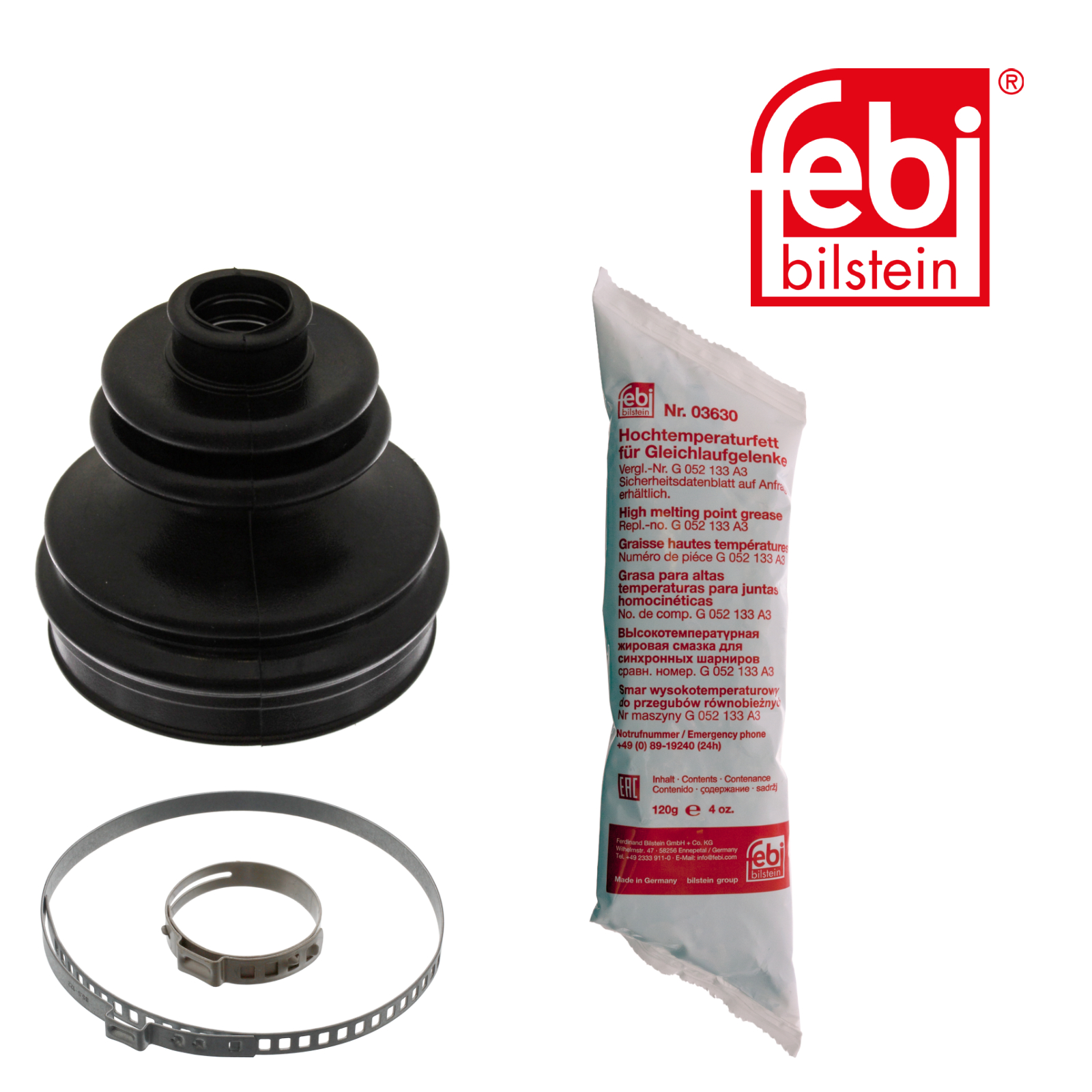 Febi Drive Shaft Bellow Kit Front Rubber 38331