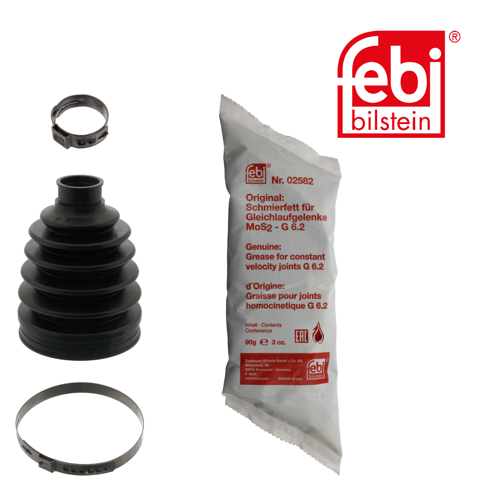 Febi Drive Shaft Bellow Kit Front Thermoplast 48809