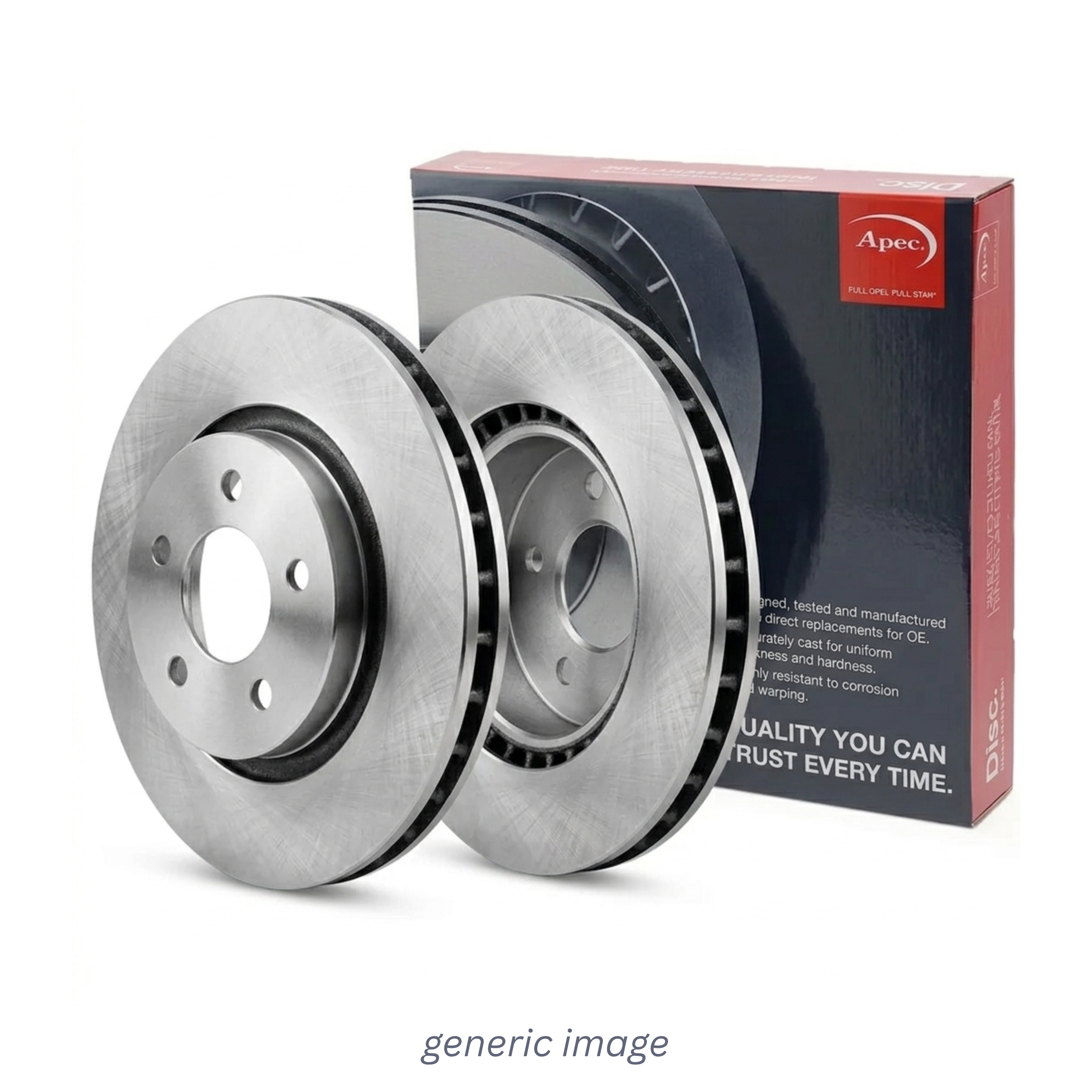 Apec 2 x Vented Front Brake Discs DSK2017