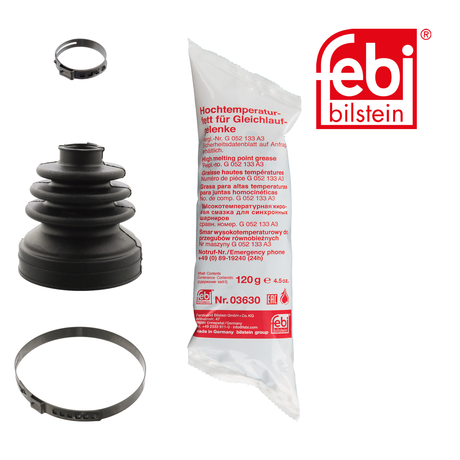 Febi Drive Shaft Bellow Kit Front Left Rubber 101962