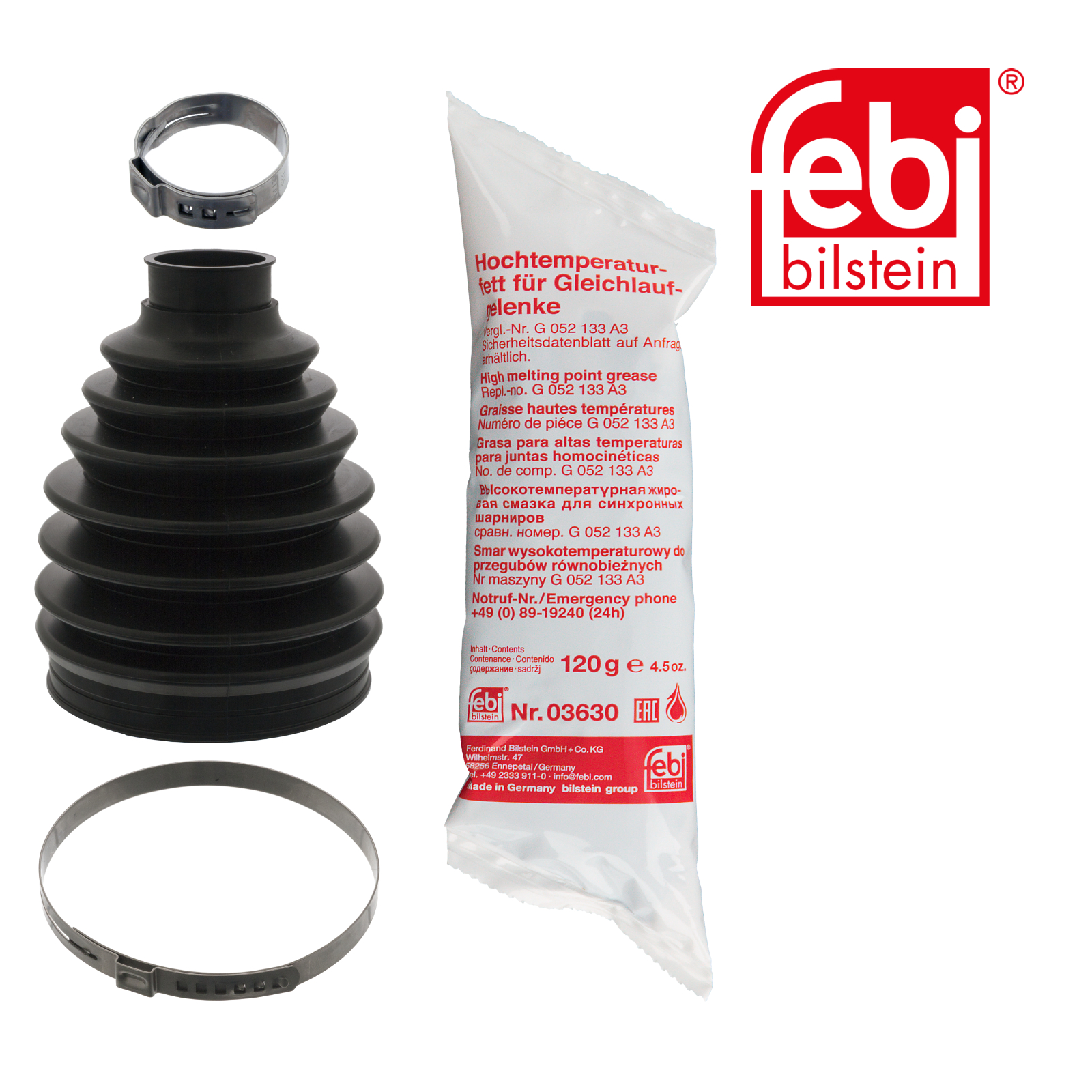 Febi Drive Shaft Bellow Kit Front Right Thermoplast 100305