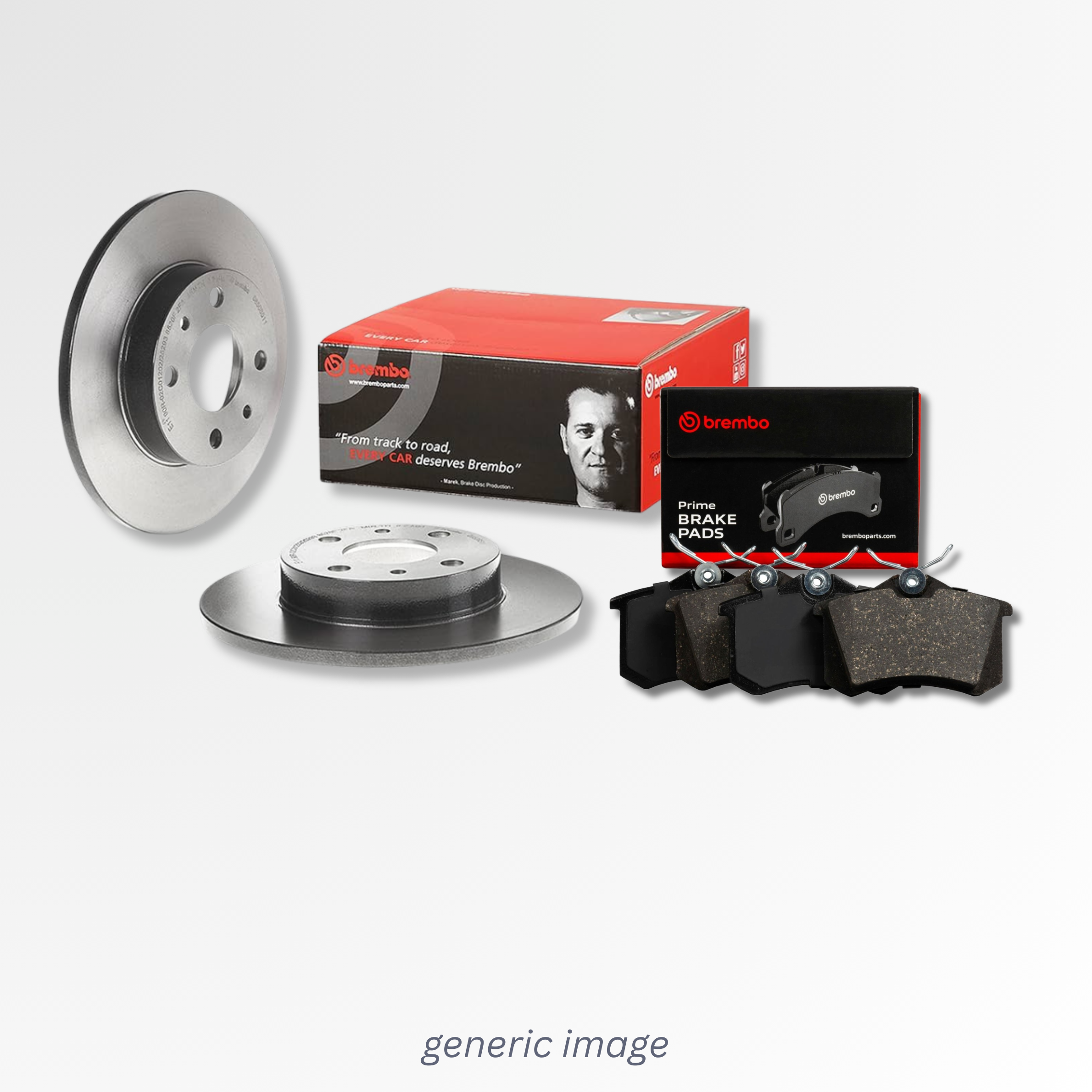 Brembo Rear Brake Steel Brake Disc Hub Discs & Pads fits Mercedes-Benz Glc