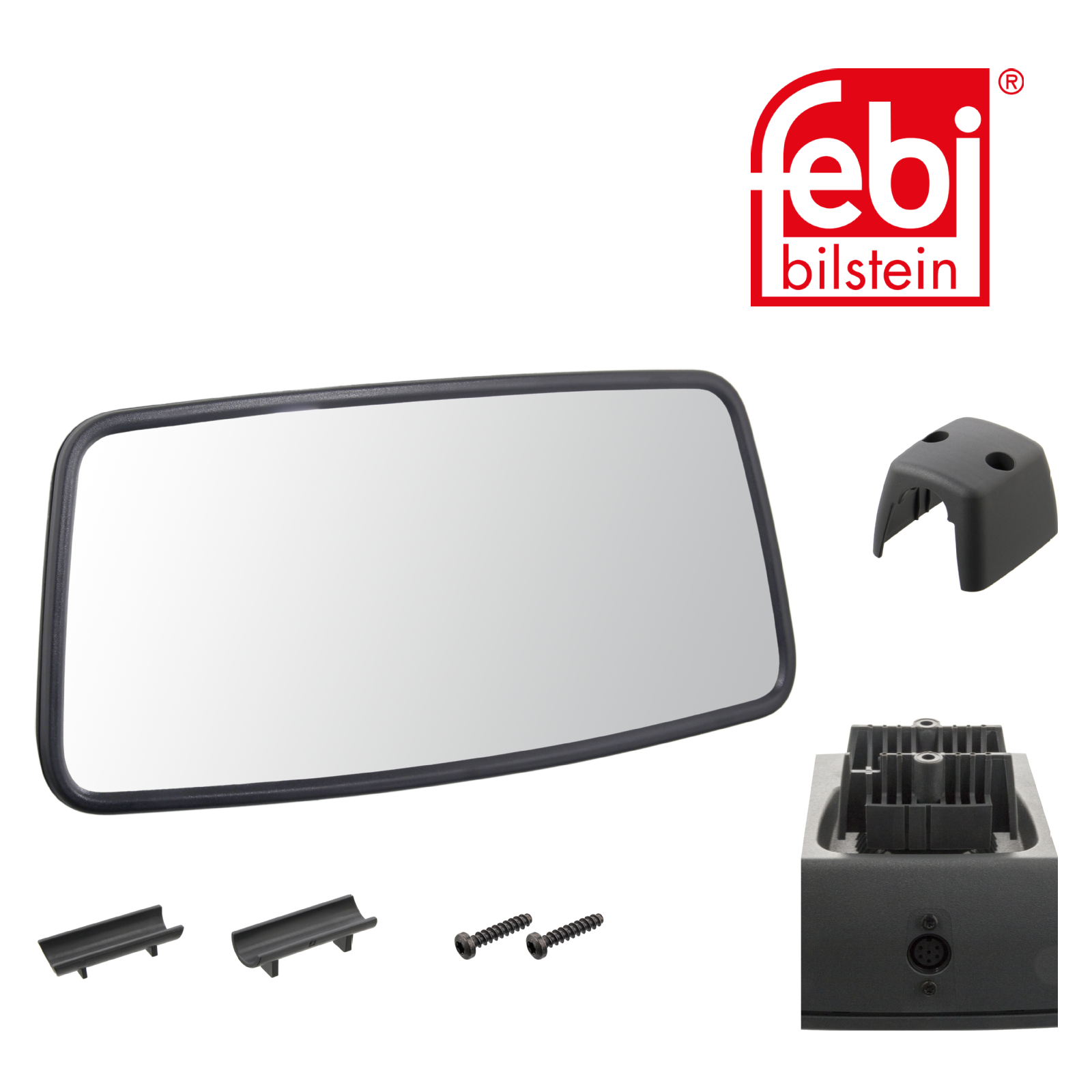 Febi Driver Cab Exterior Mirror Wide 135mm Thick 100015